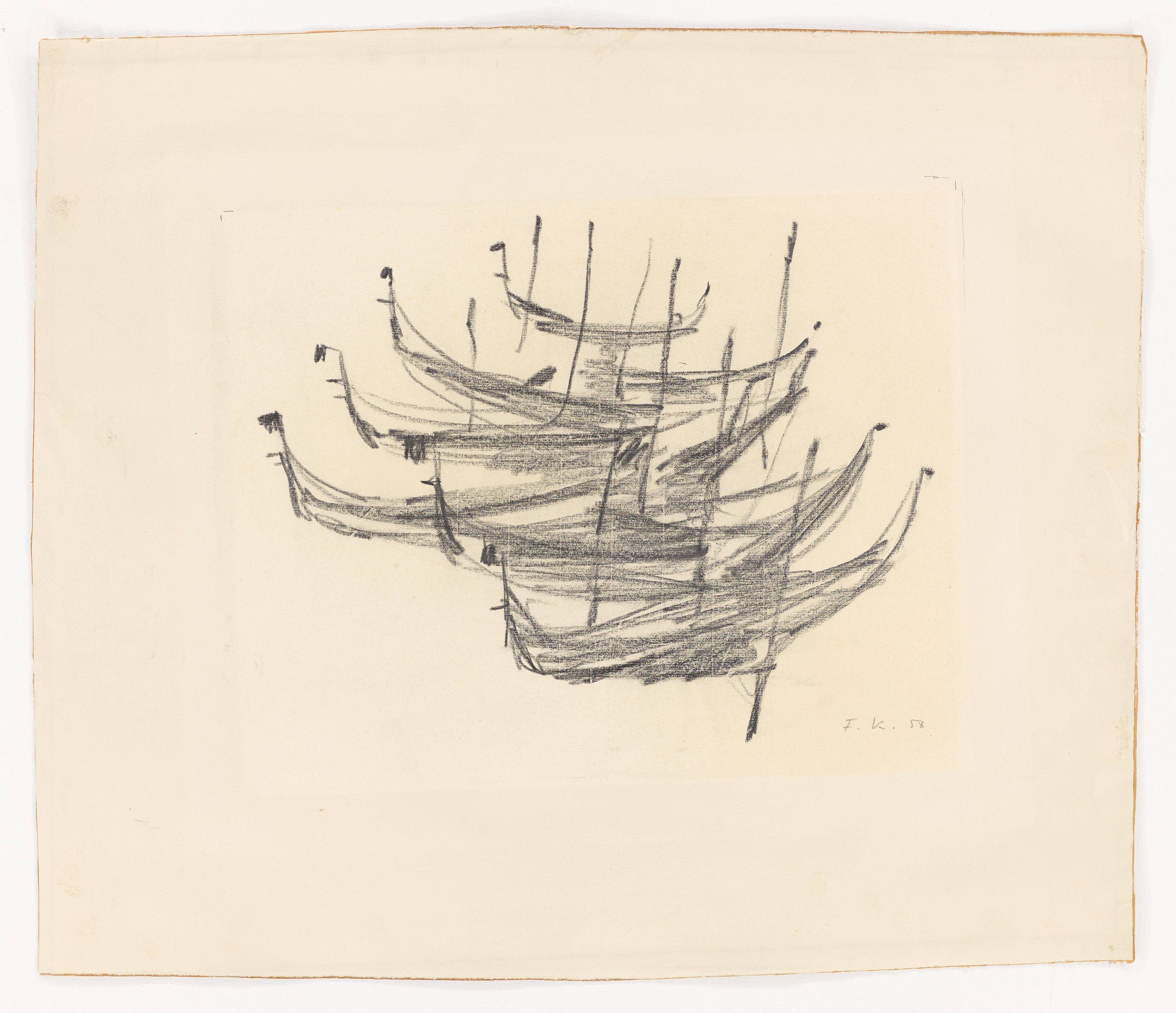 Auf diesem Bild ist das folgende Kunstwerk zu sehen: Fritz Koenig. Gondeln. 1958.