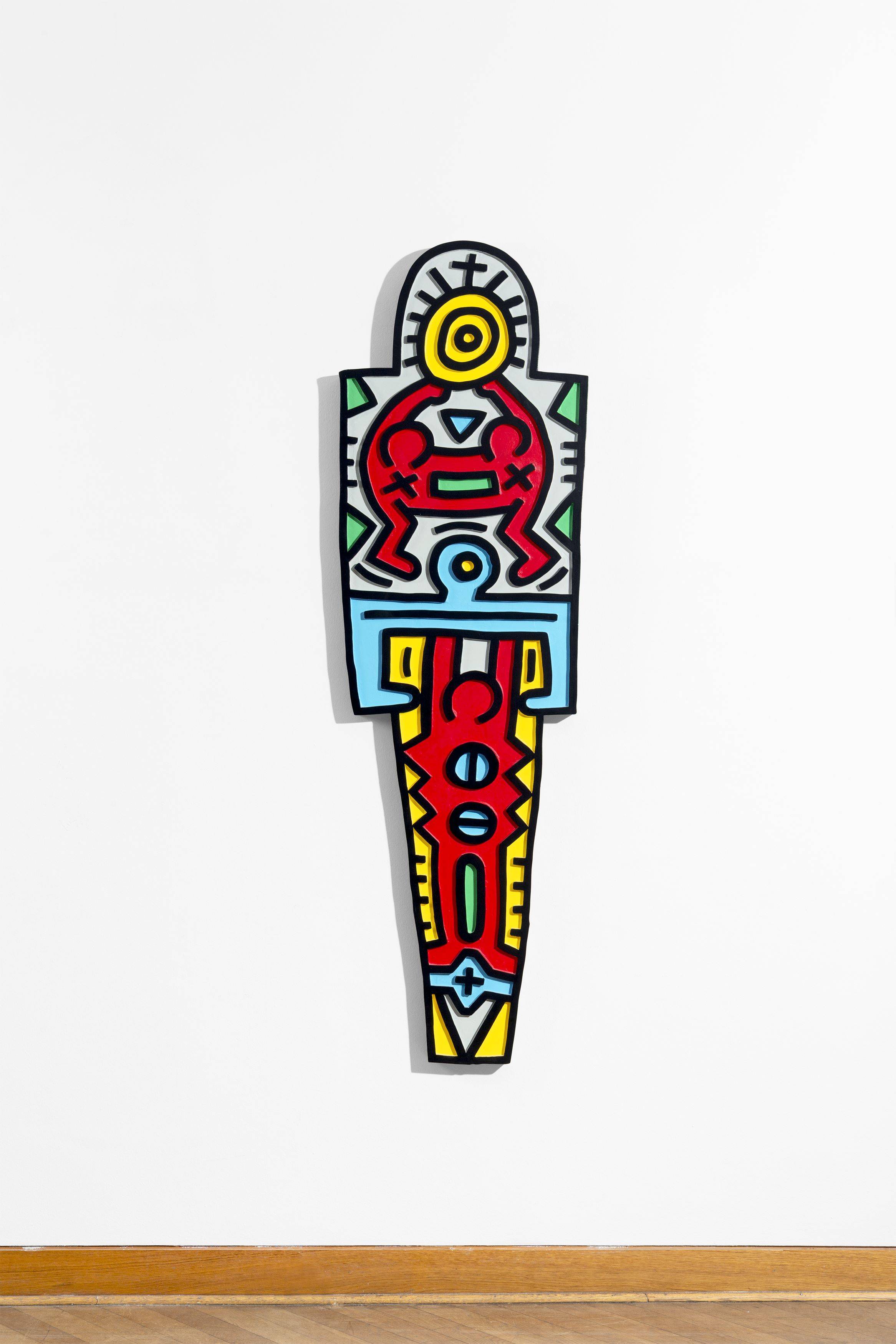 Auf diesem Bild ist das folgende Kunstwerk zu sehen: Keith Haring. „Totem“. 1988.