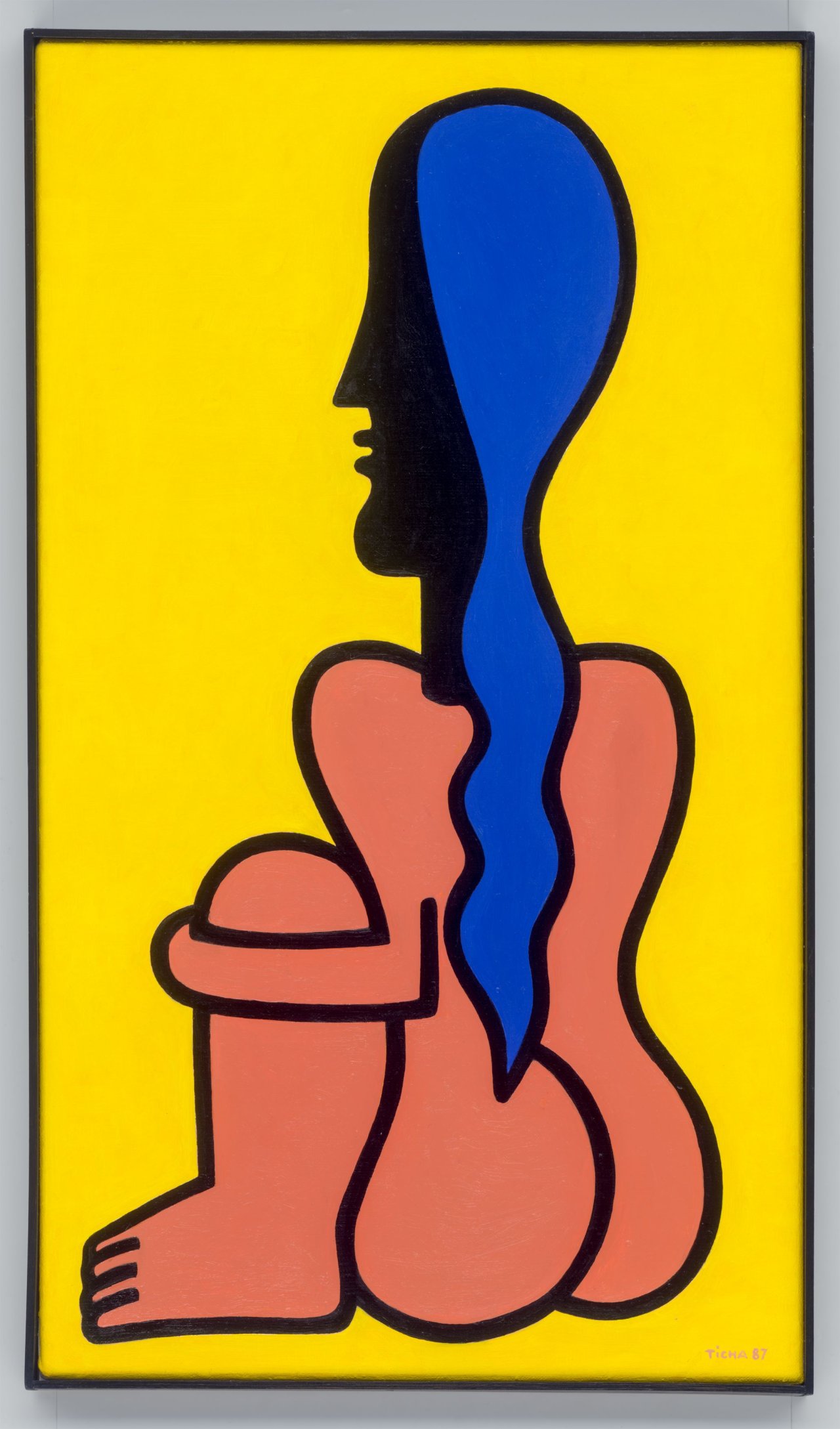 Auf diesem Bild ist das folgende Kunstwerk zu sehen: Hans Ticha. „Hockende“. 1987.