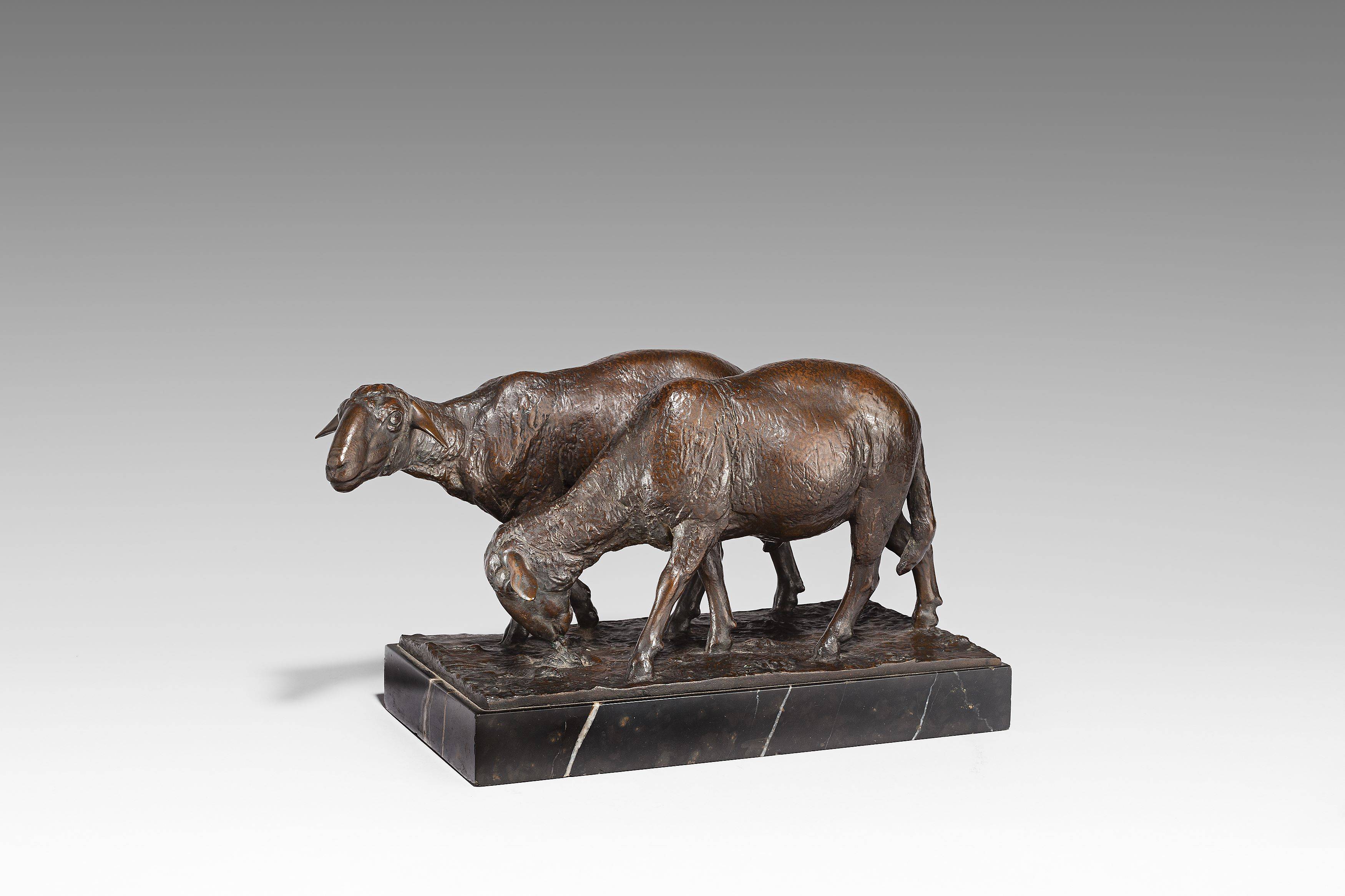 This picture shows the following artwork: August Gaul. ”Schafe”. 1901.