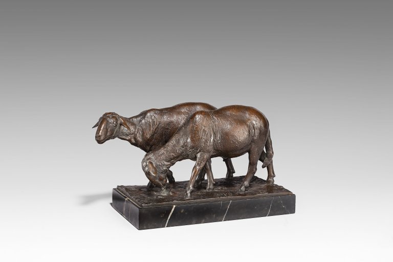 This picture shows the following artwork: August Gaul. ”Schafe”. 1901.