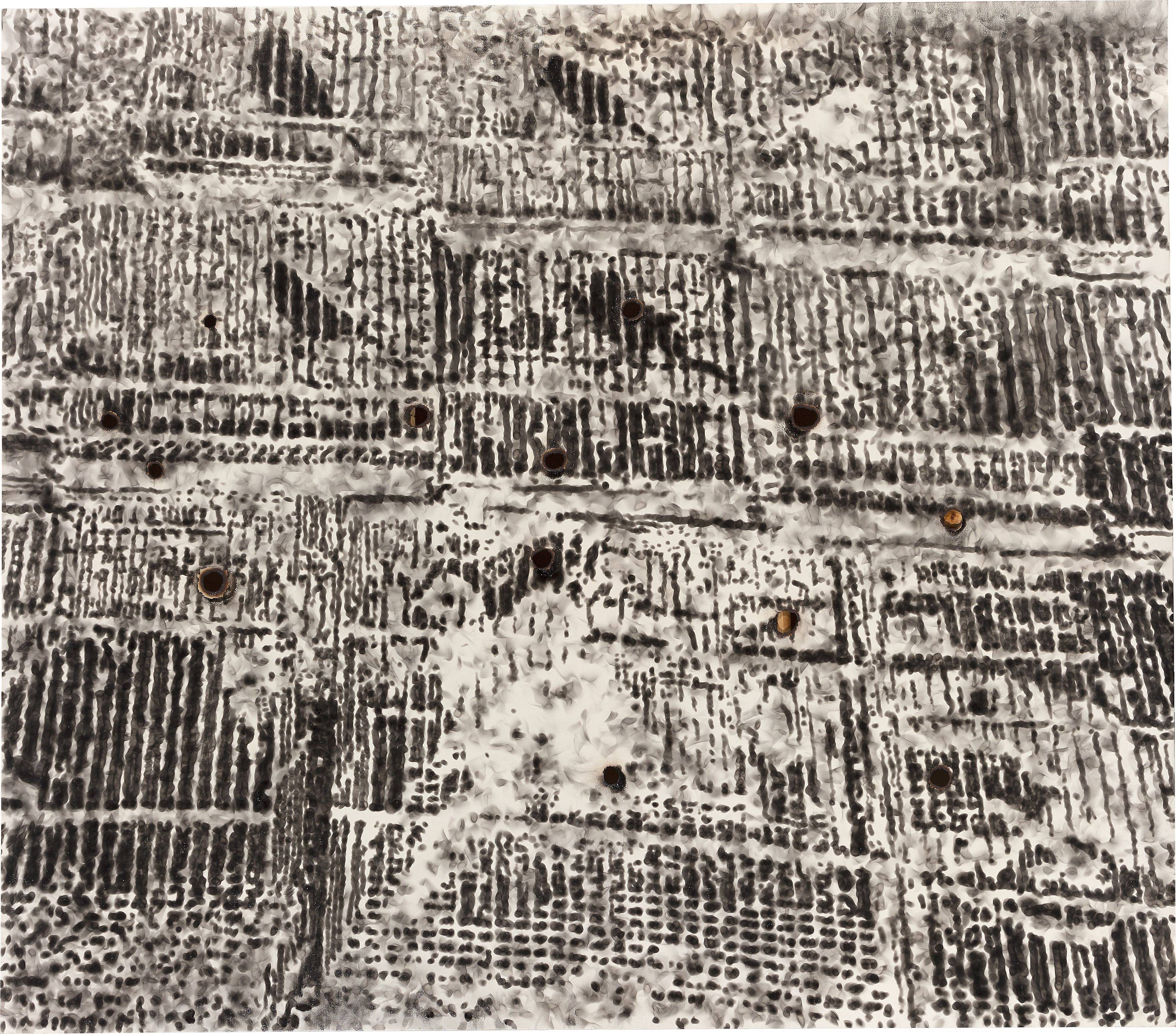 Auf diesem Bild ist das folgende Kunstwerk zu sehen: Jiří Georg Dokoupil. „Pajaros con agujeros“. 1989.
