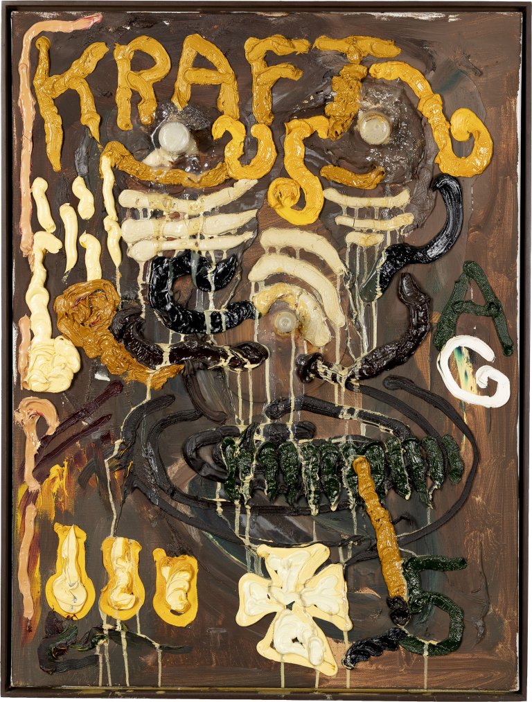 This picture shows the following artwork: Jonathan Meese. ”General Sautanz de Rauchende Colts III”. 2007.