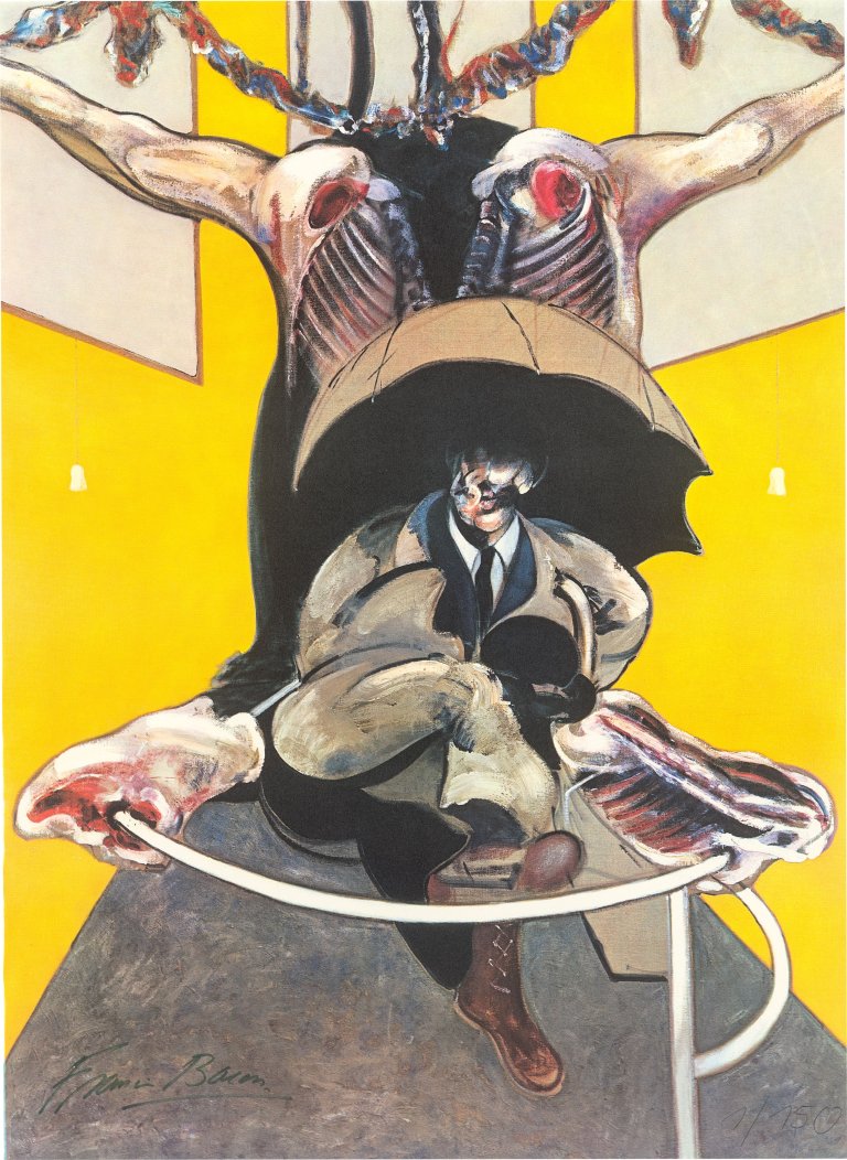 This picture shows the following artwork: Francis Bacon. ”Second Version of Painting 1946”. 1971.