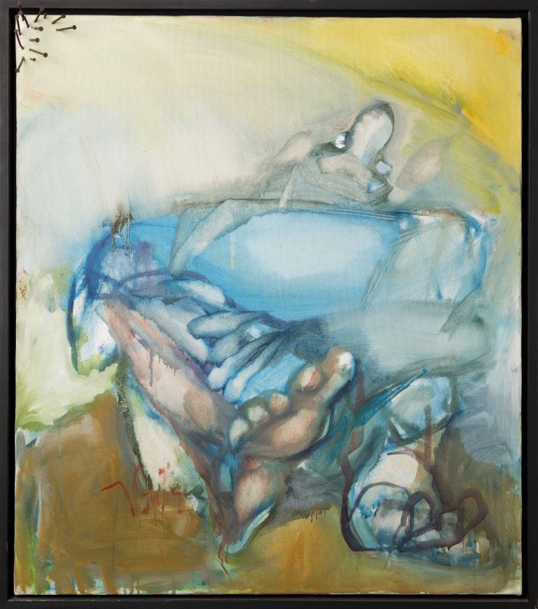 This picture shows the following artwork: Siegfried Anzinger. ”La Puntura Dello Scorpione”. 1984.