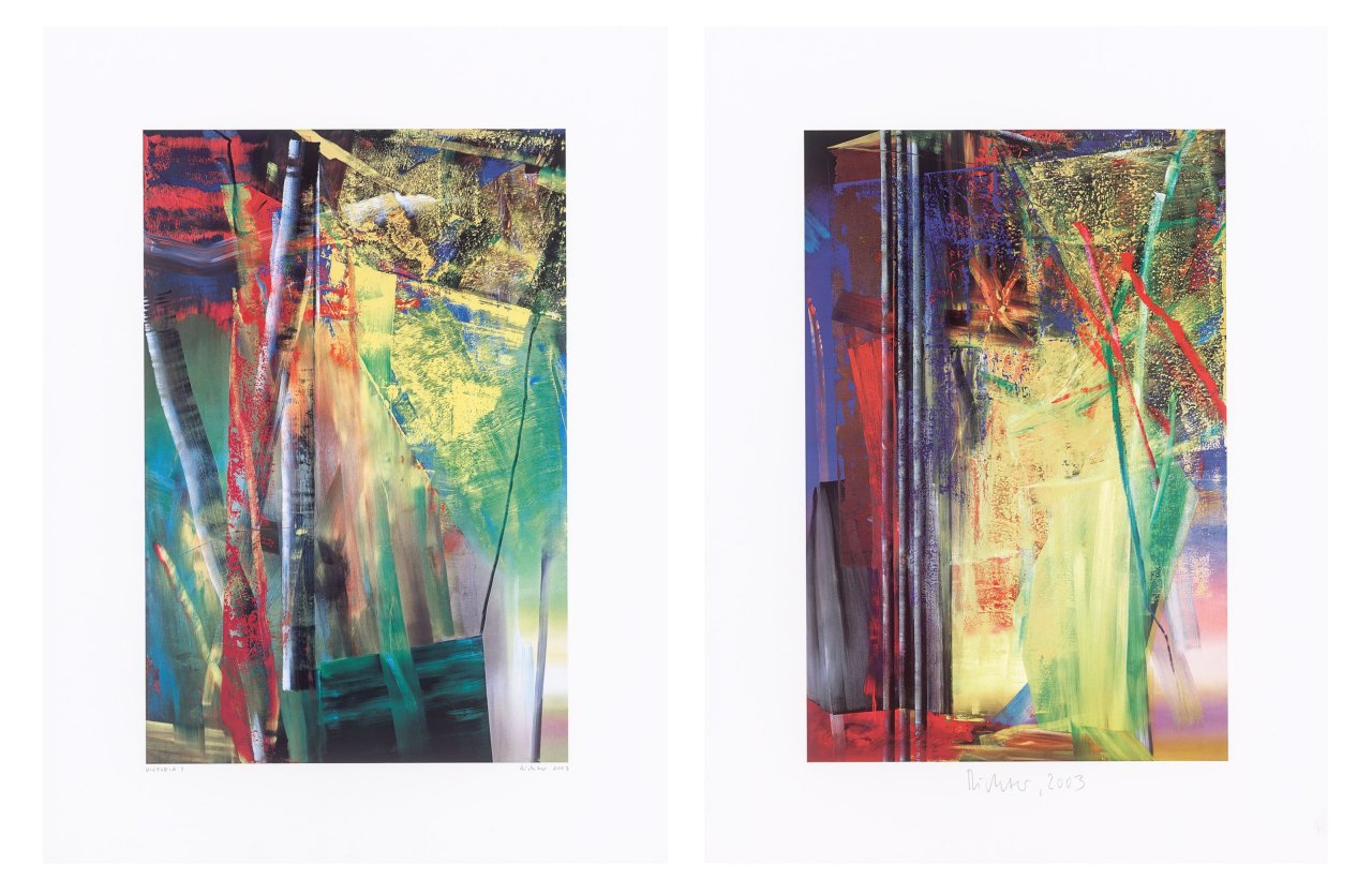 Auf diesem Bild ist das folgende Kunstwerk zu sehen: Gerhard Richter. „Victoria I“ und „Victoria II“. 2003.