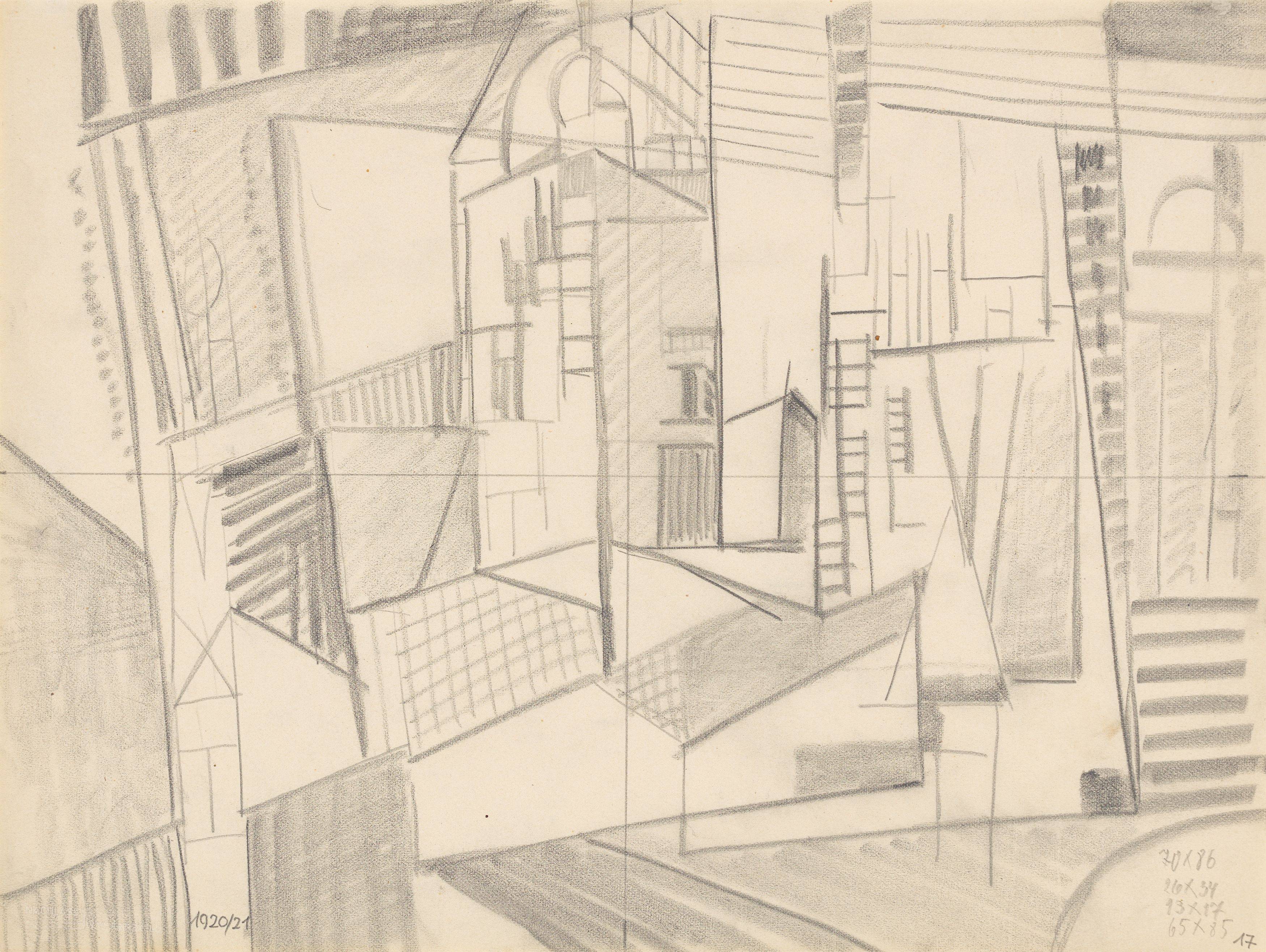 This picture shows the following artwork: Walter Dexel. Abstract Composition. 1920/21.