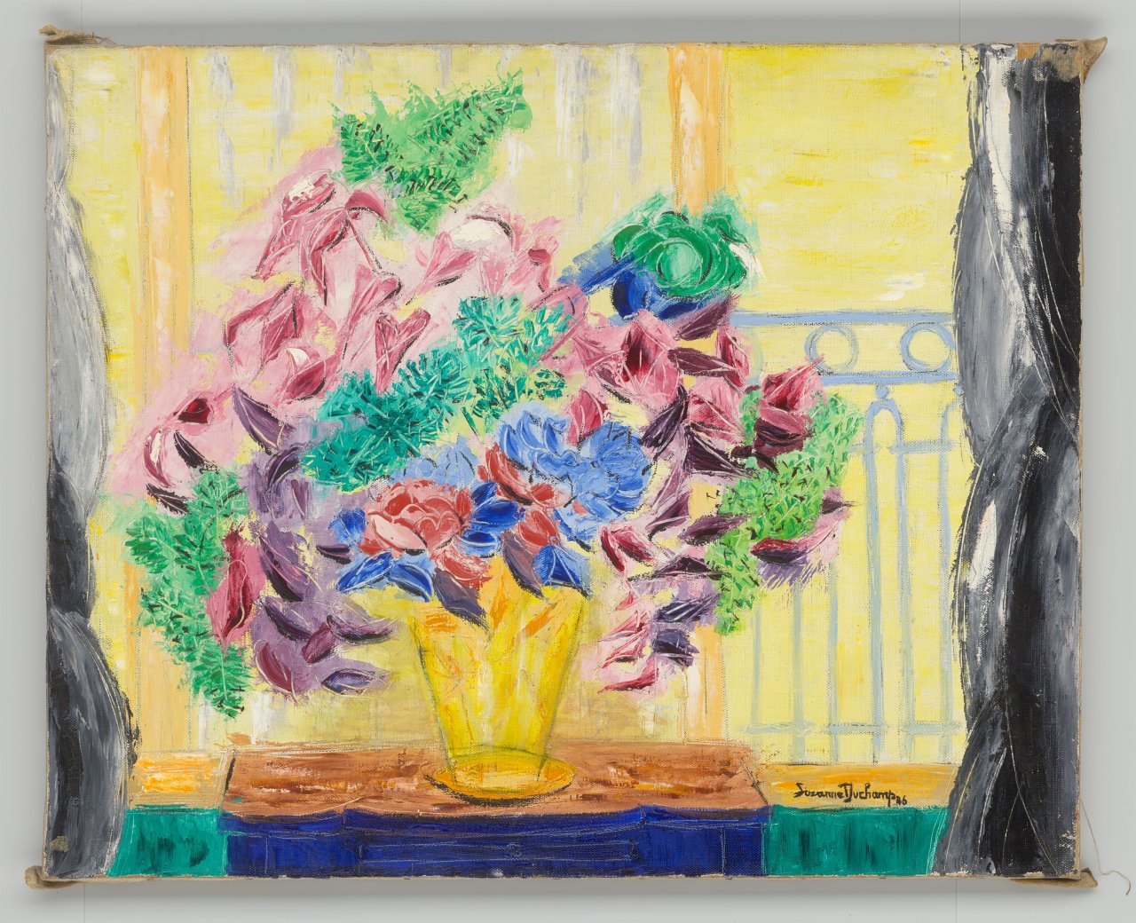 This picture shows the following artwork: Suzanne Duchamp. ”A la fenêtre”. 1946.