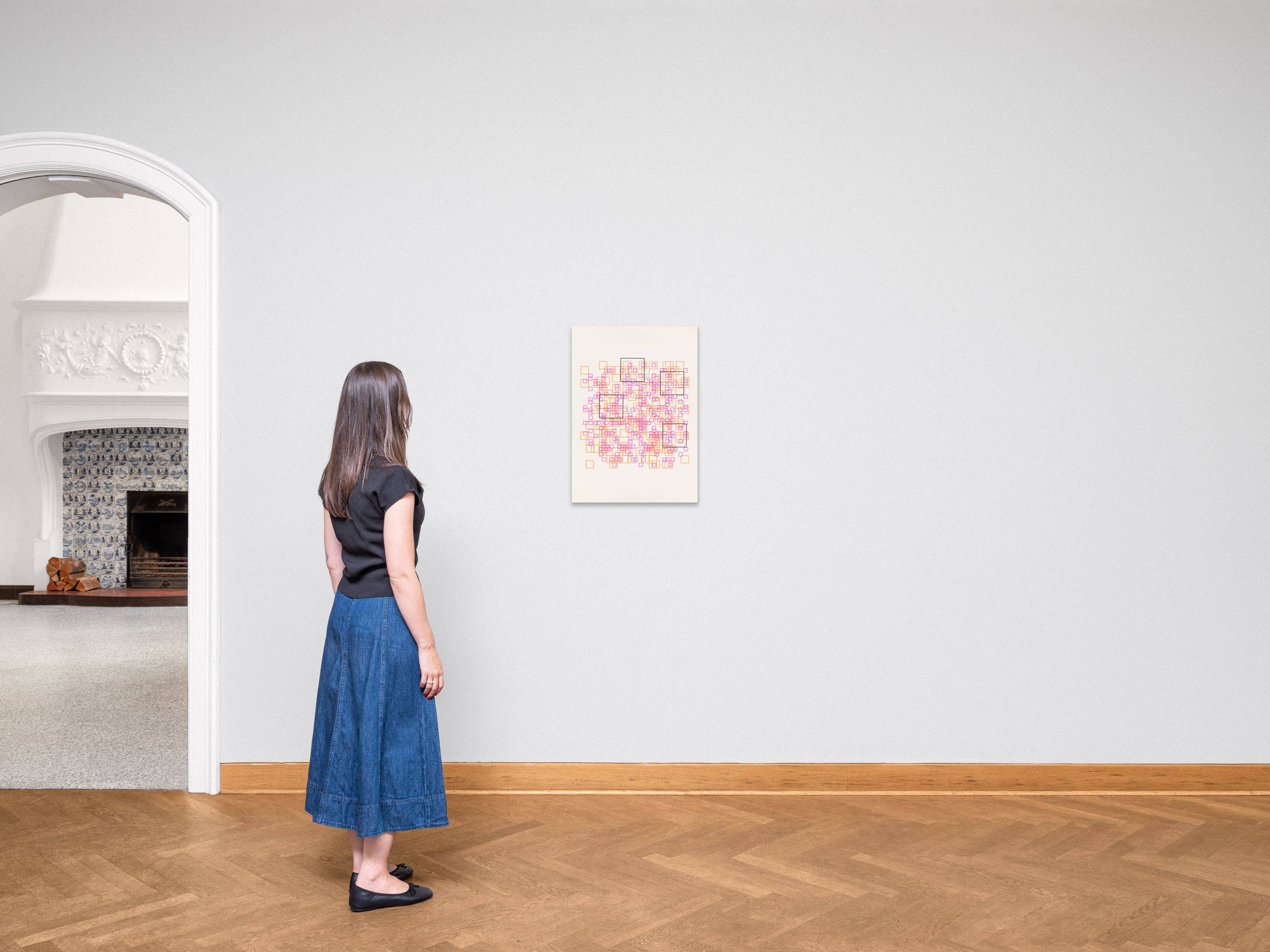 Auf diesem Bild ist das folgende Kunstwerk zu sehen: Herbert W. Franke. Quadrate. 1969/70.