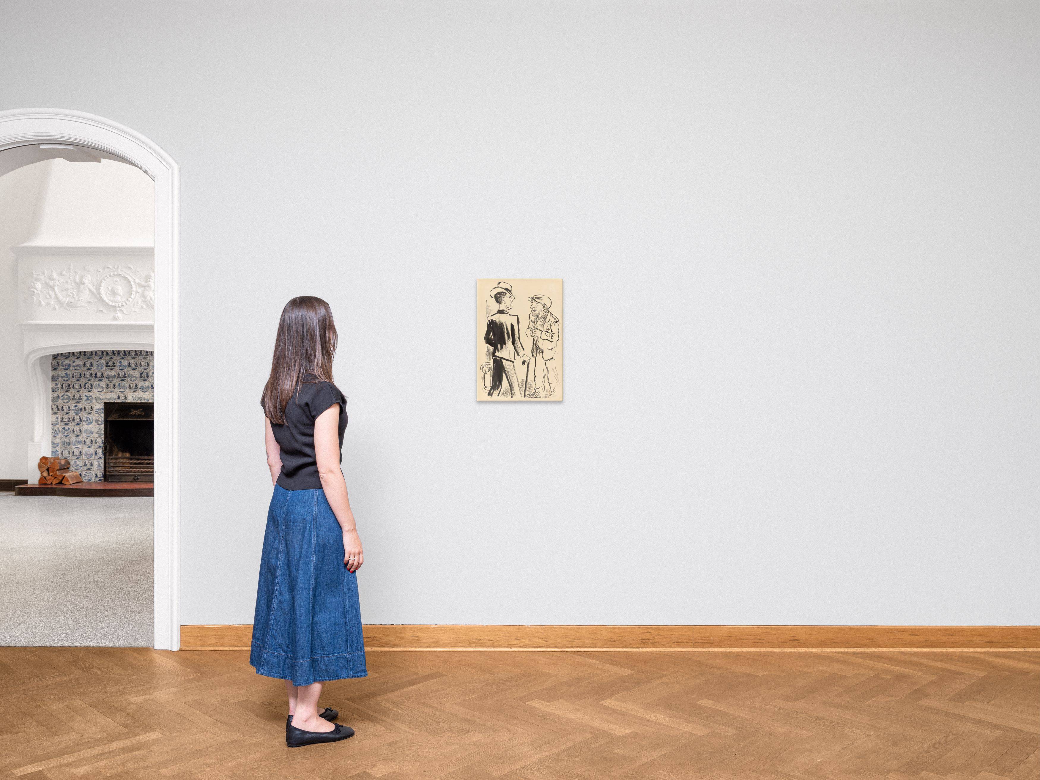 This picture shows the following artwork: George Grosz. ”Herr und Bettler”.