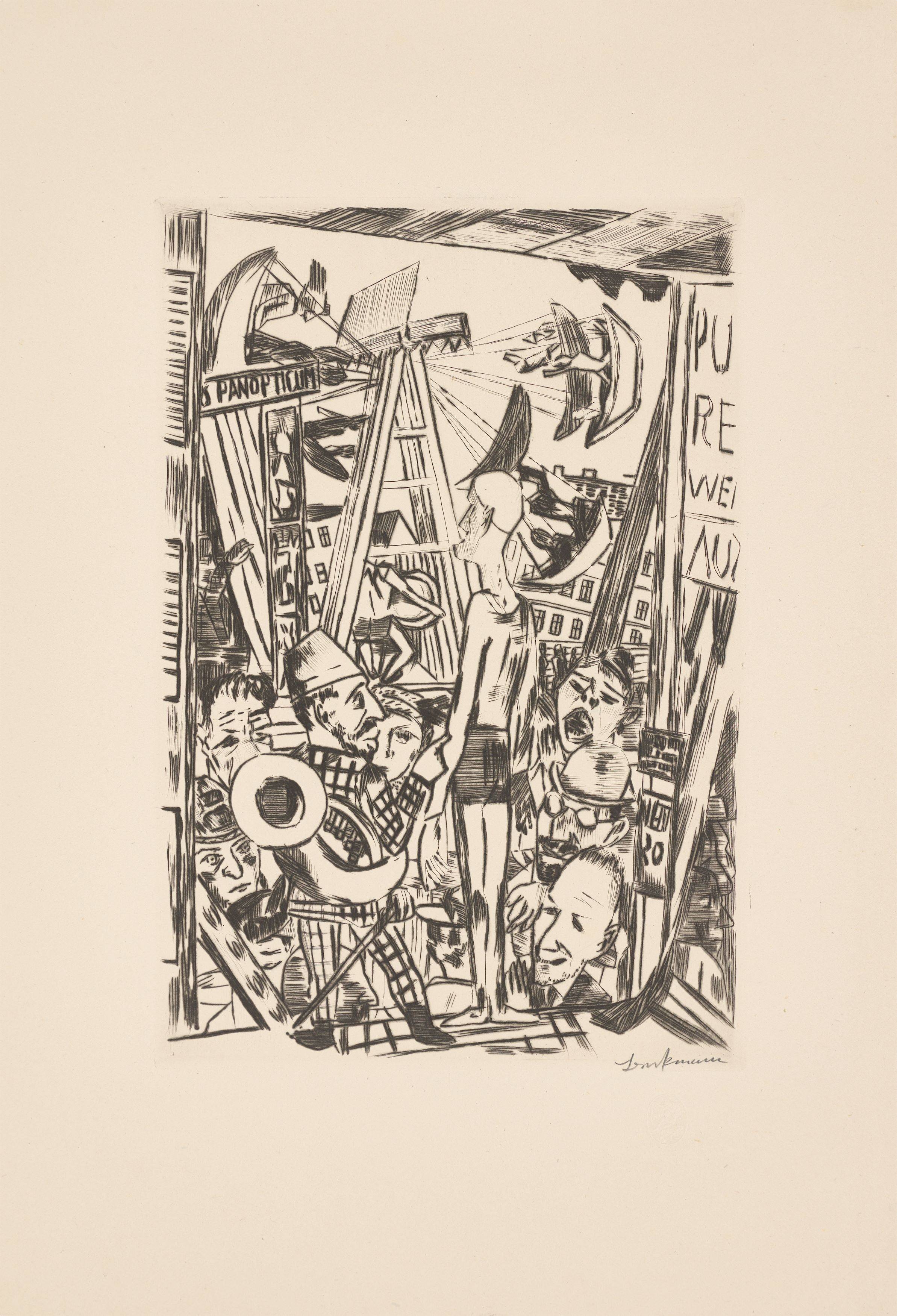 This picture shows the following artwork: Max Beckmann. ”Der große Mann”. 1921.