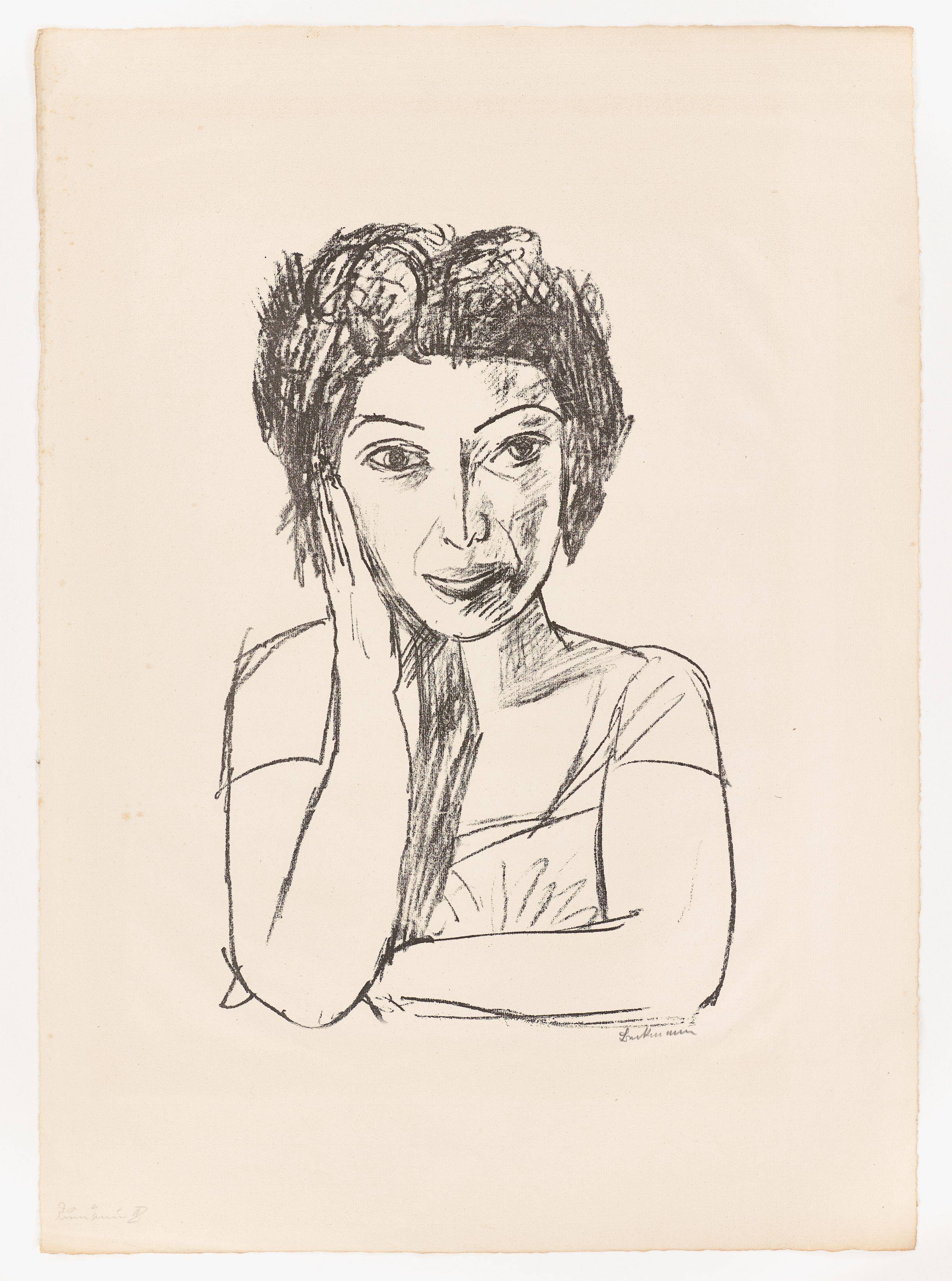 This picture shows the following artwork: Max Beckmann. ”Bildnis einer Rumänin II (Halbfigur)”. 1923.