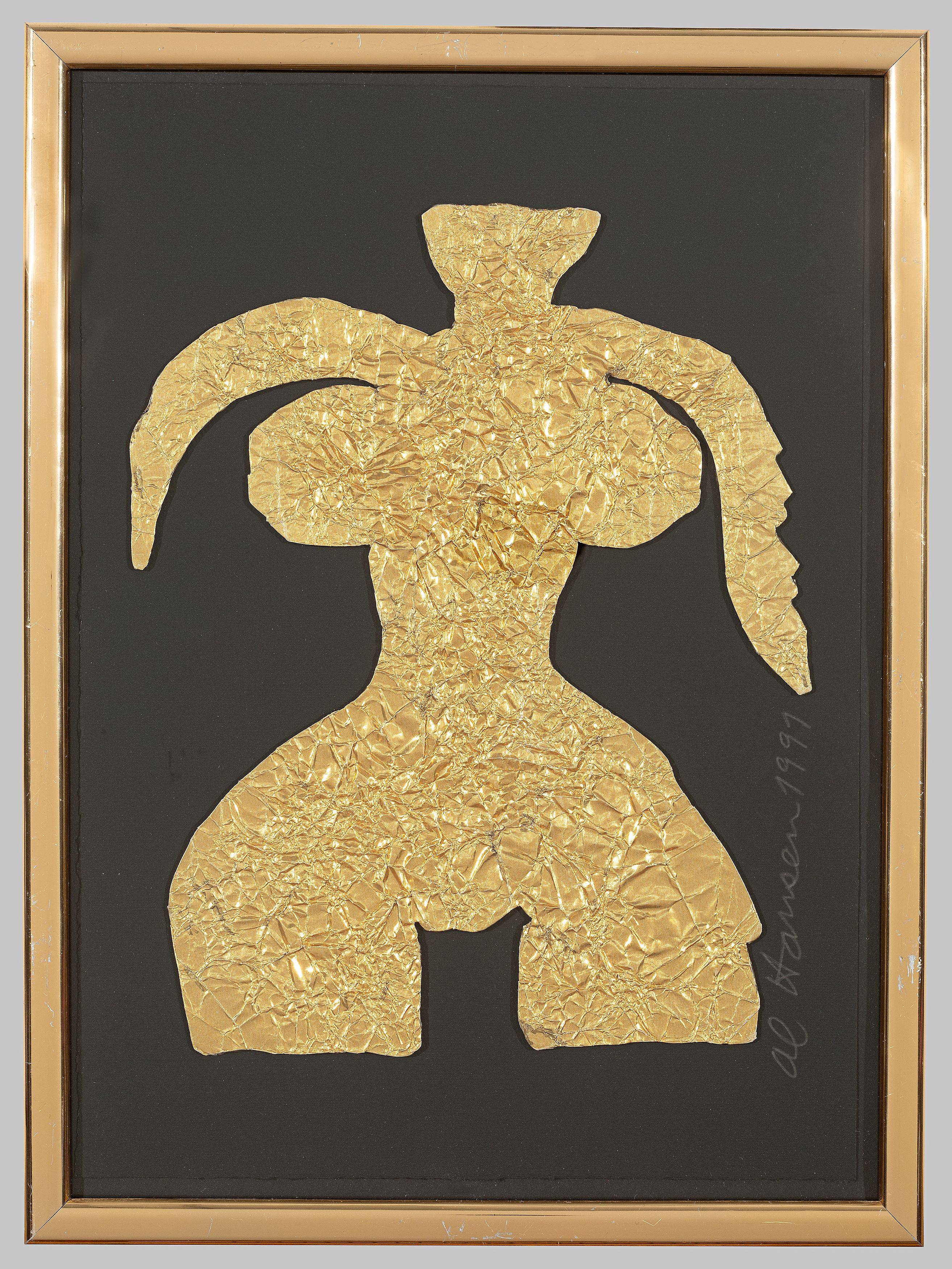 This picture shows the following artwork: Al Hansen. Gold Venus. 1991.