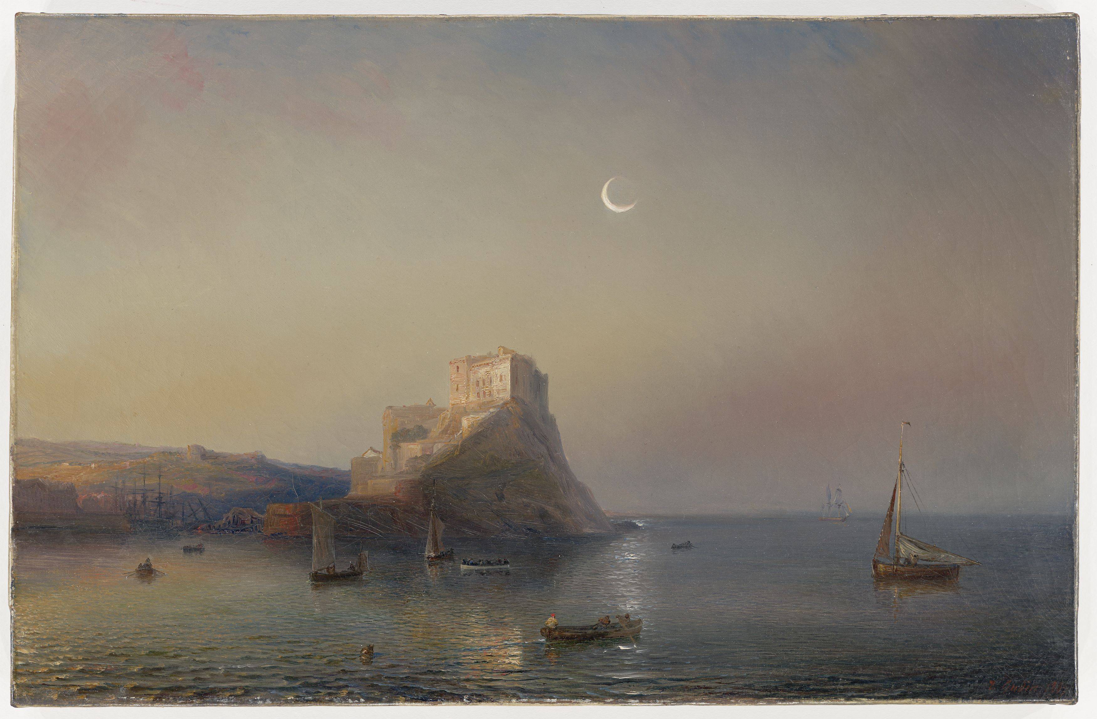 This picture shows the following artwork: Théodore Gudin. Castello Aragonese near Ischia. 1867.