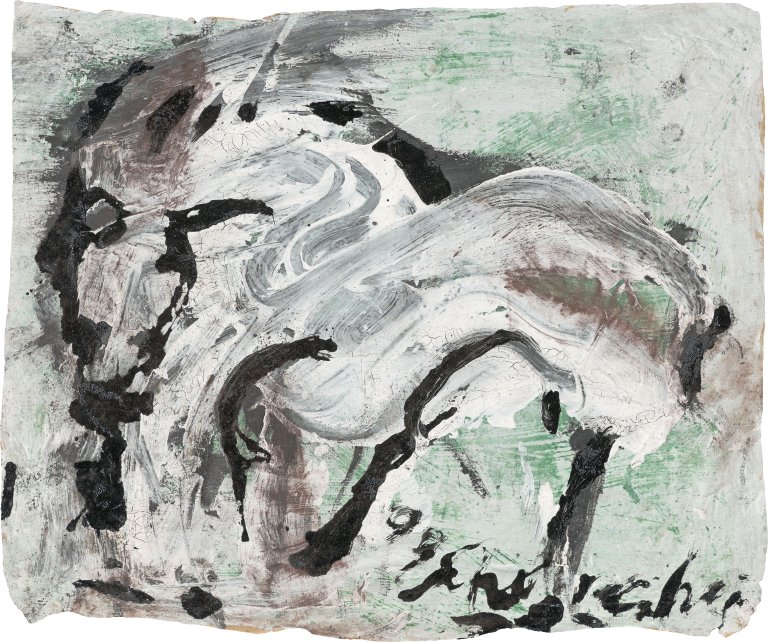 This picture shows the following artwork: Emil Schumacher. ”GB-13/1999”. 1999.