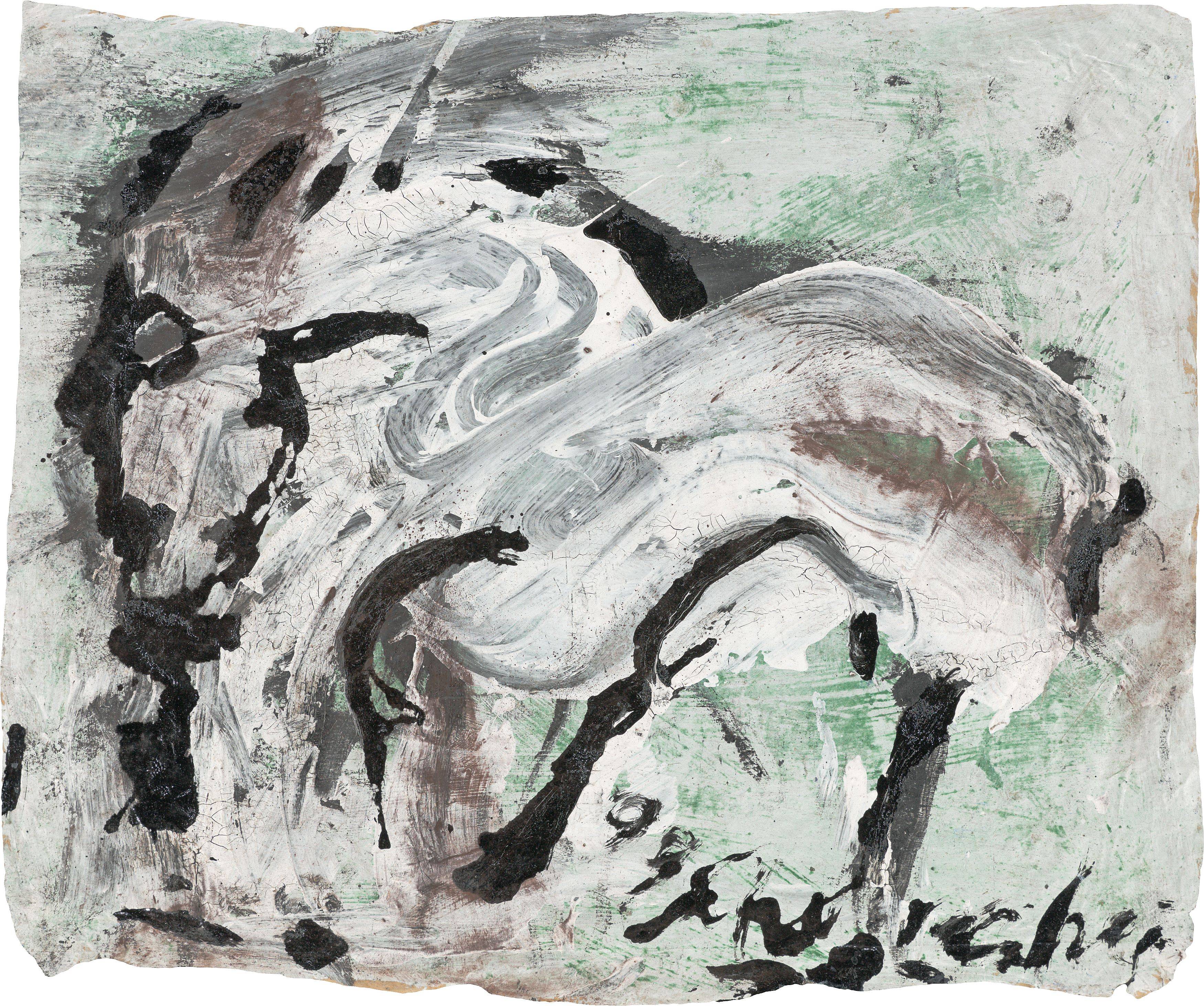 This picture shows the following artwork: Emil Schumacher. ”GB-13/1999”. 1999.