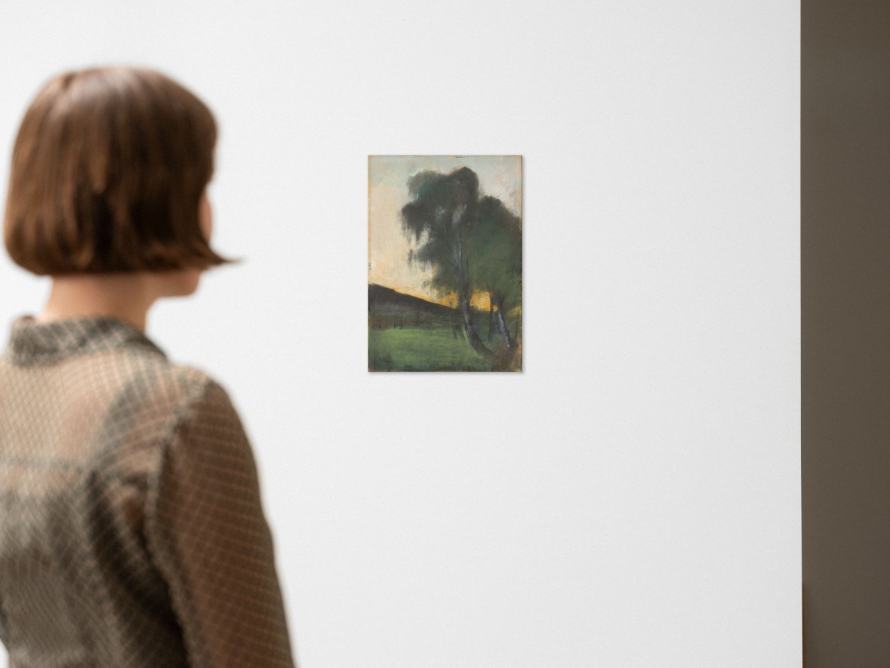 This picture shows the following artwork: Lesser Ury. ”Landschaft mit Weißbirken”. 1890/1900.