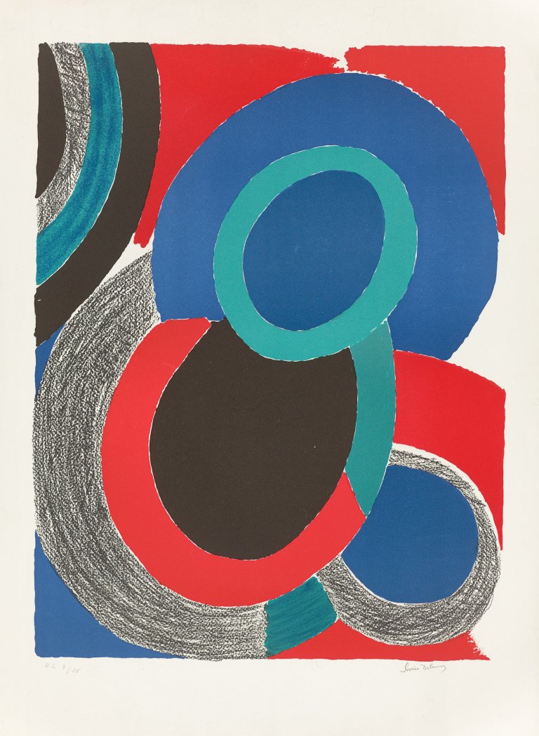 This picture shows the following artwork: Sonia Delaunay. ”Vol de Nuit”. Circa 1970.