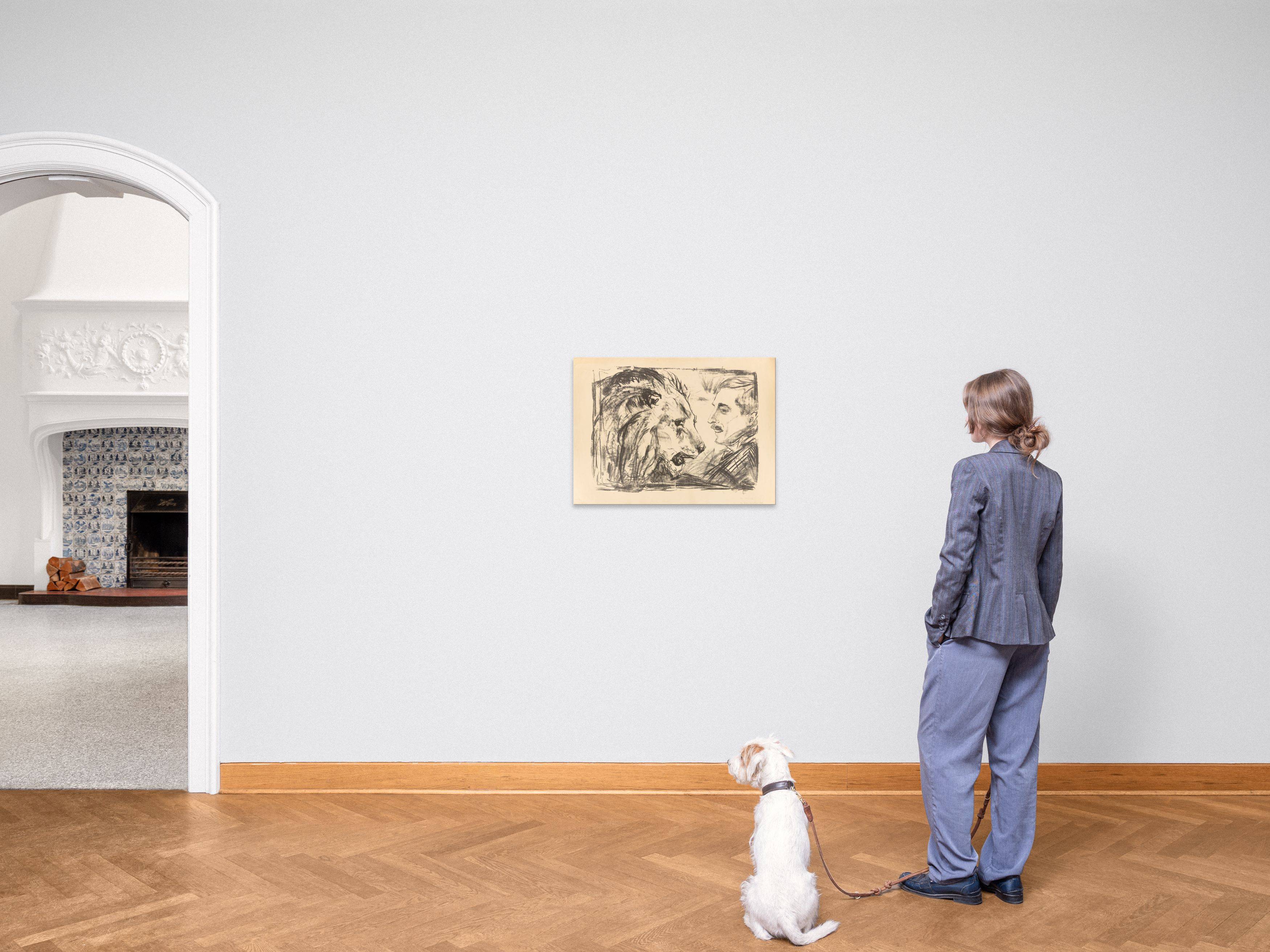 Auf diesem Bild ist das folgende Kunstwerk zu sehen: Edvard Munch. „Der Löwenbändiger“. 1916.