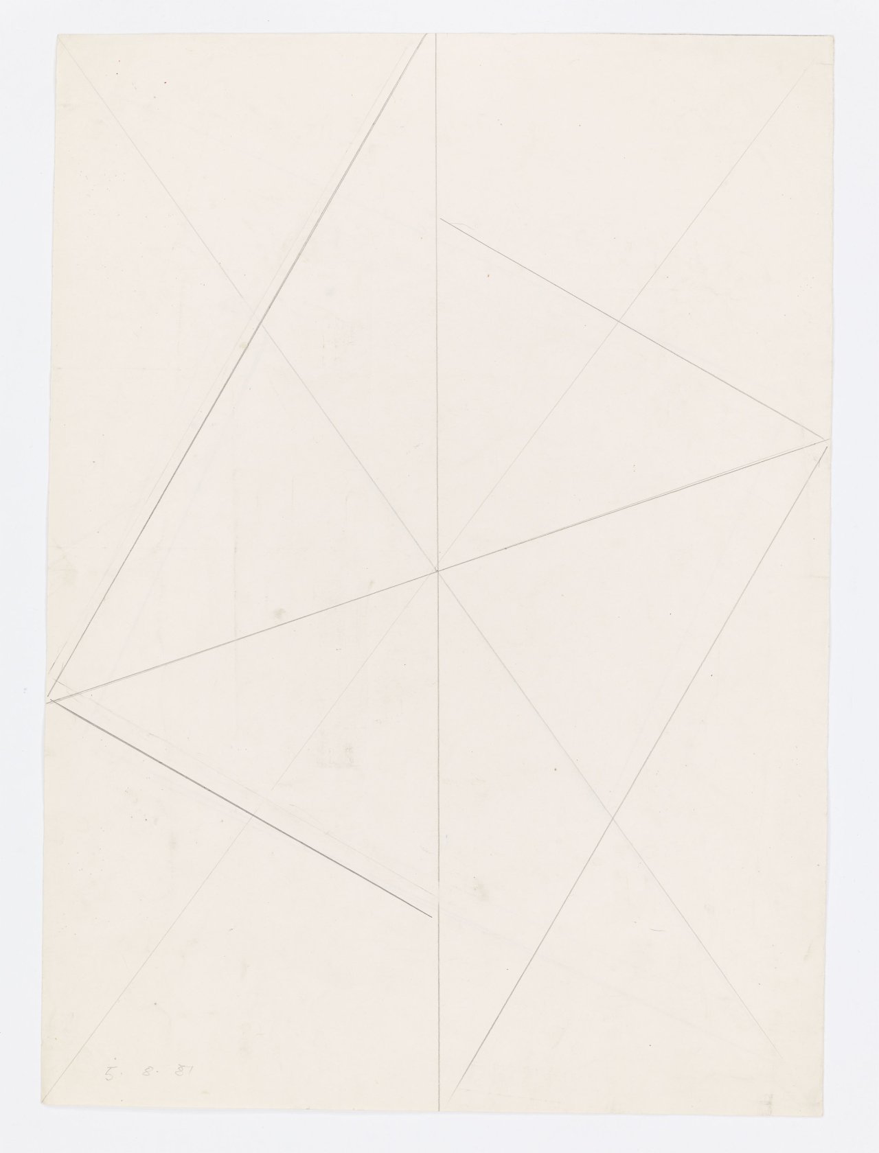 This picture shows the following artwork: Hermann Glöckner. Untitled. 1981.
