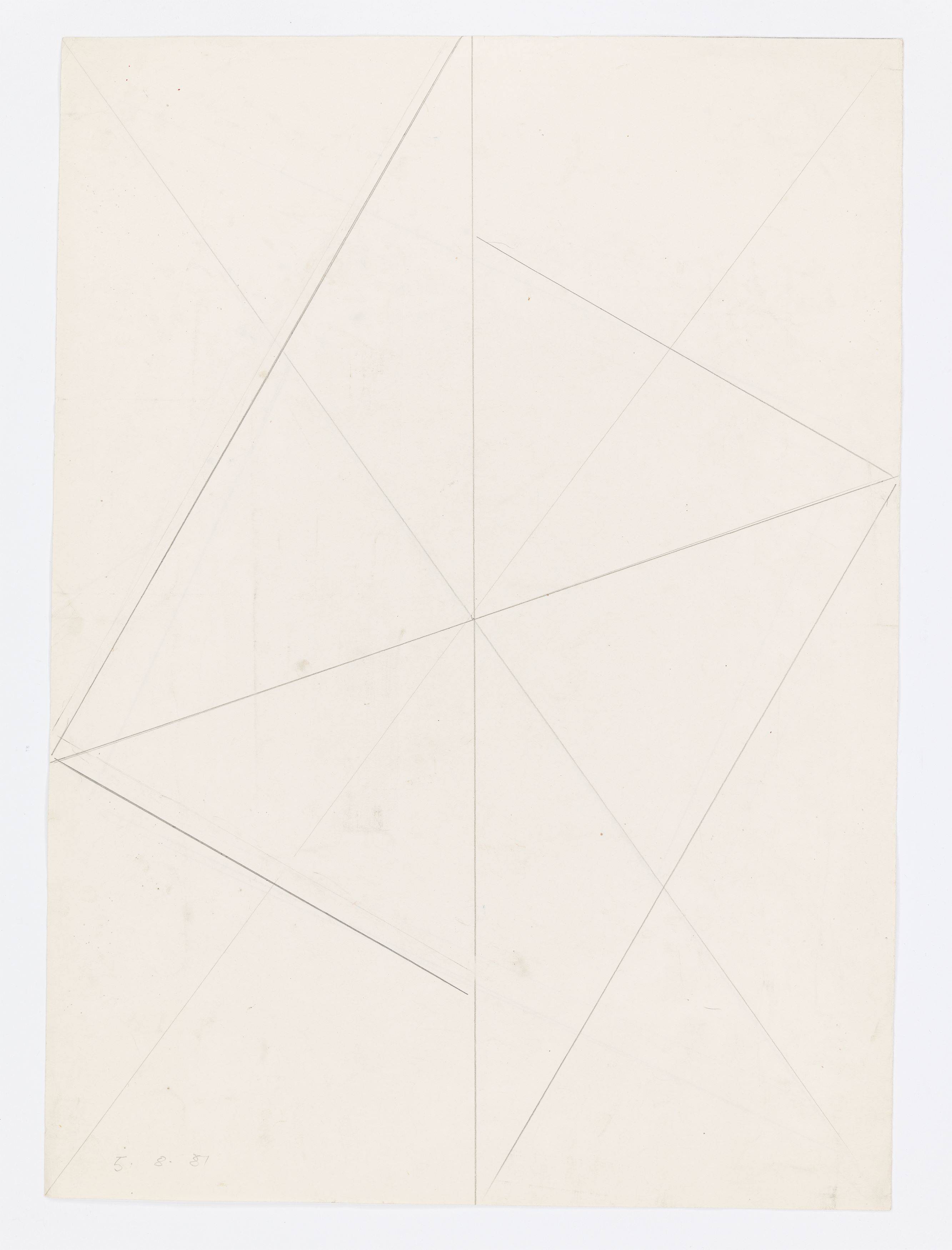 This picture shows the following artwork: Hermann Glöckner. Untitled. 1981.