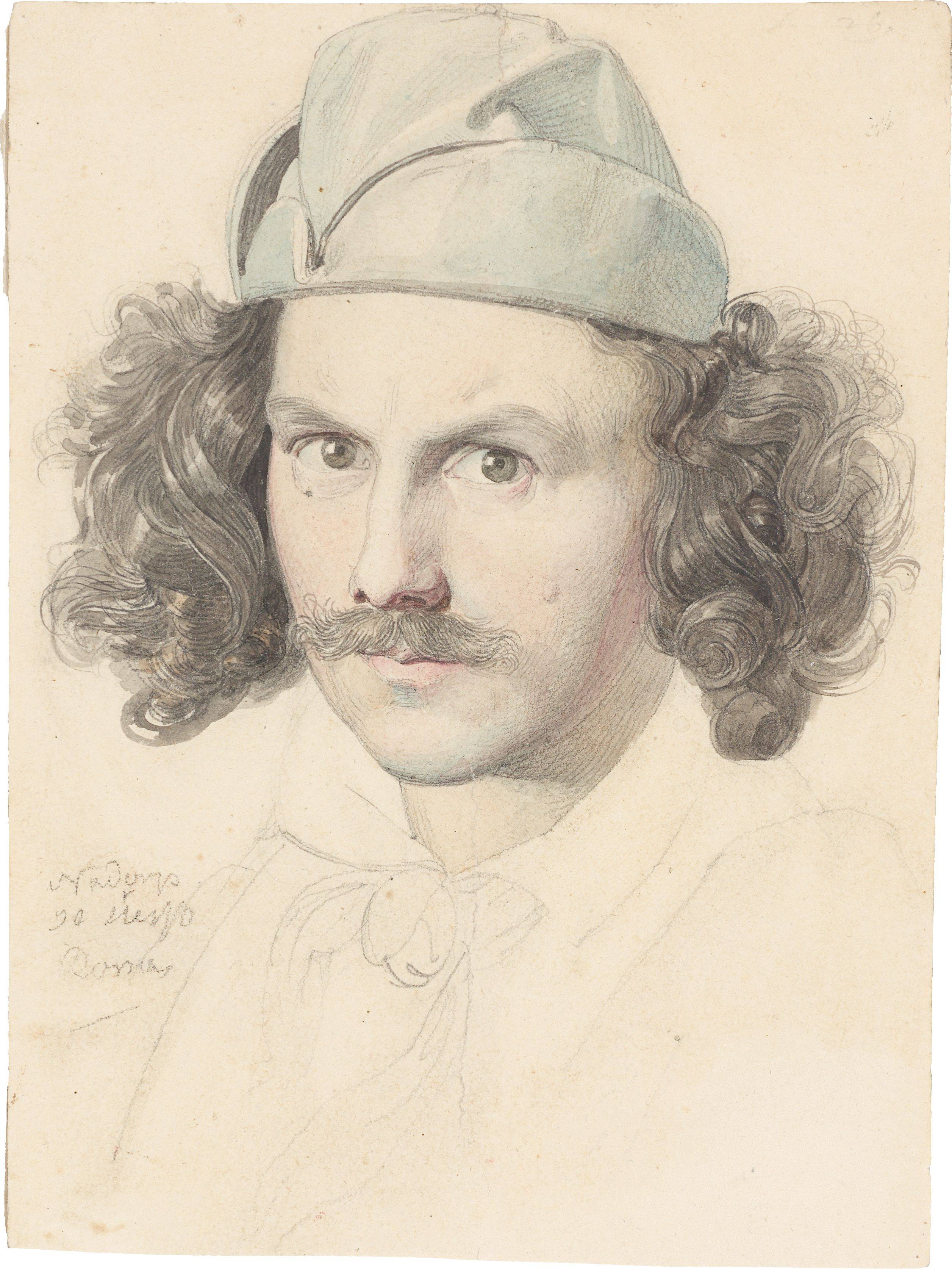 This picture shows the following artwork: Franz Johann Heinrich Nadorp. Self-portrait in Rome. Circa 1830.