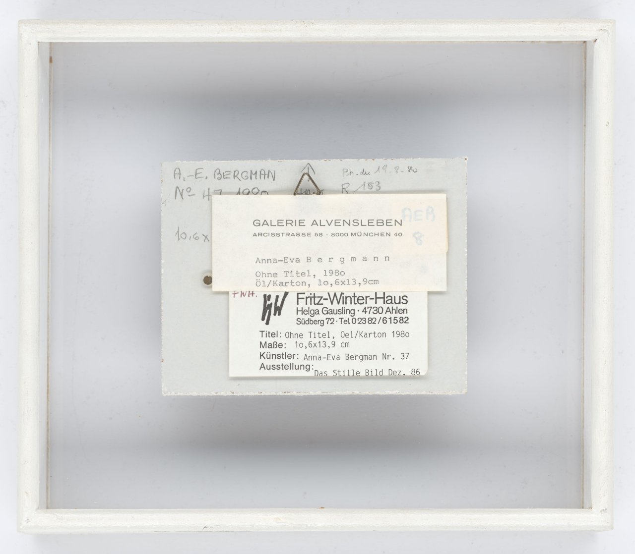 Auf diesem Bild ist das folgende Kunstwerk zu sehen: Anna-Eva Bergman. „No 2-1979 Côte argentée“ / „No 31-1980“ / „No 47-1980“. 1979 / 1980 / 1980.