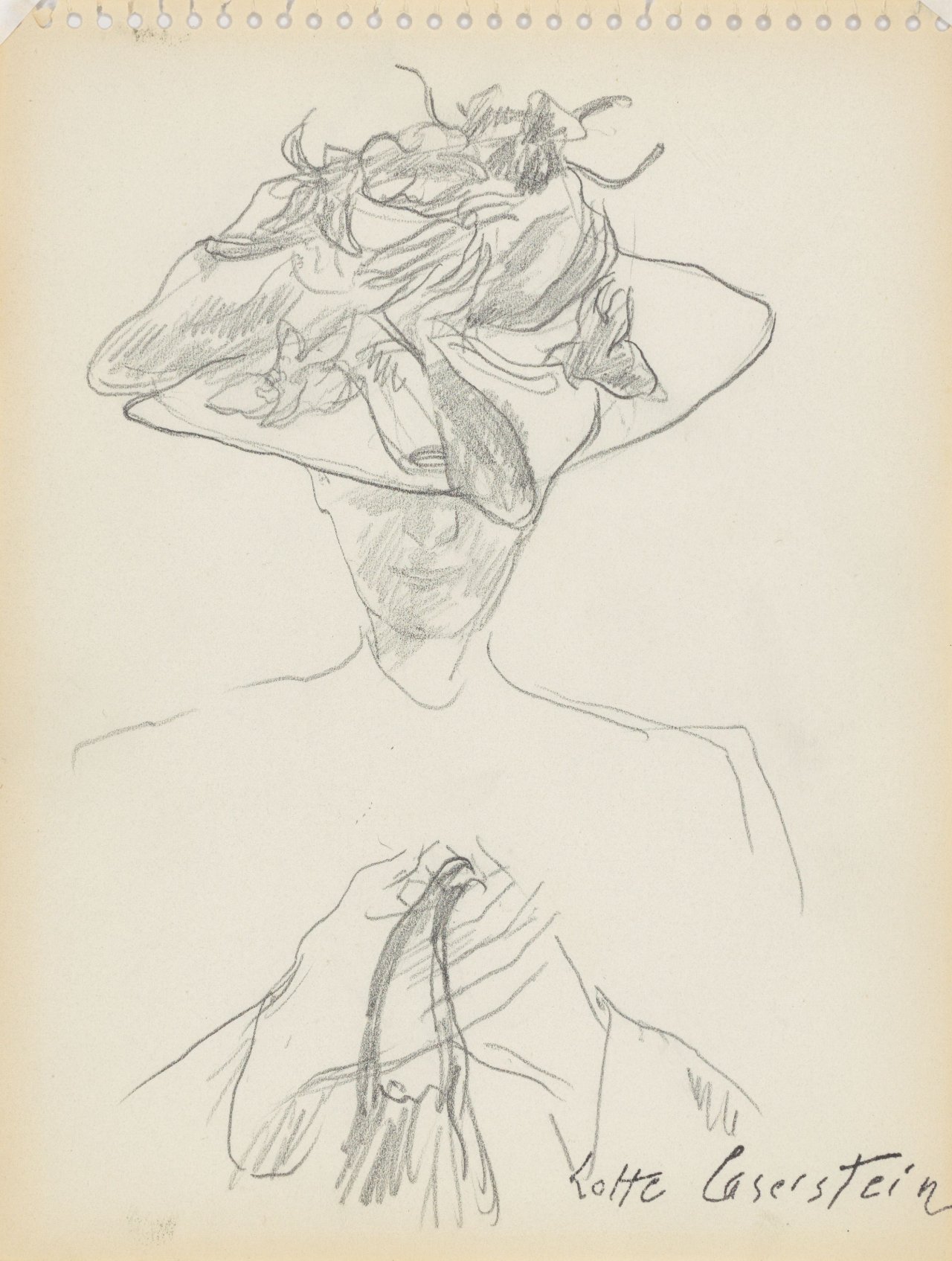 This picture shows the following artwork: Lotte Laserstein. Woman with hat. Presumably 1930/40s.