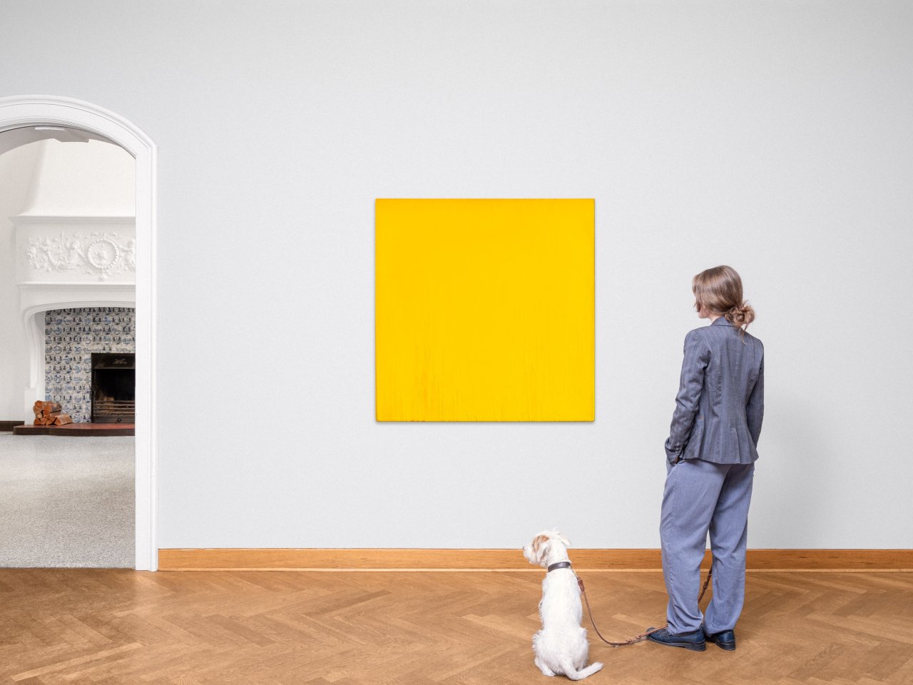This picture shows the following artwork: Joseph Marioni. Yellow Painting (No. 3). 1986.