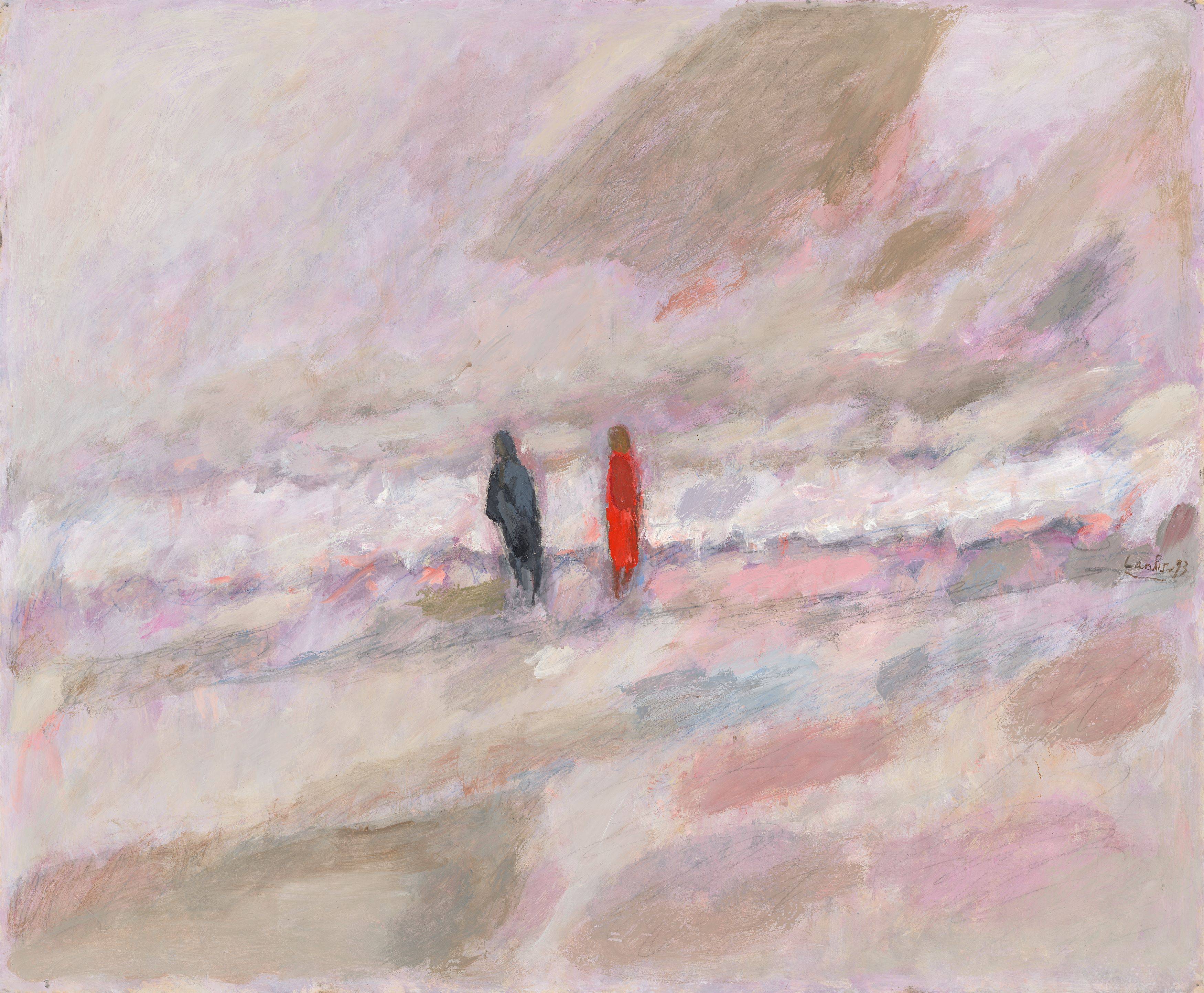 Auf diesem Bild ist das folgende Kunstwerk zu sehen: Hans Laabs. „Das Paar am Meer“. 1993.