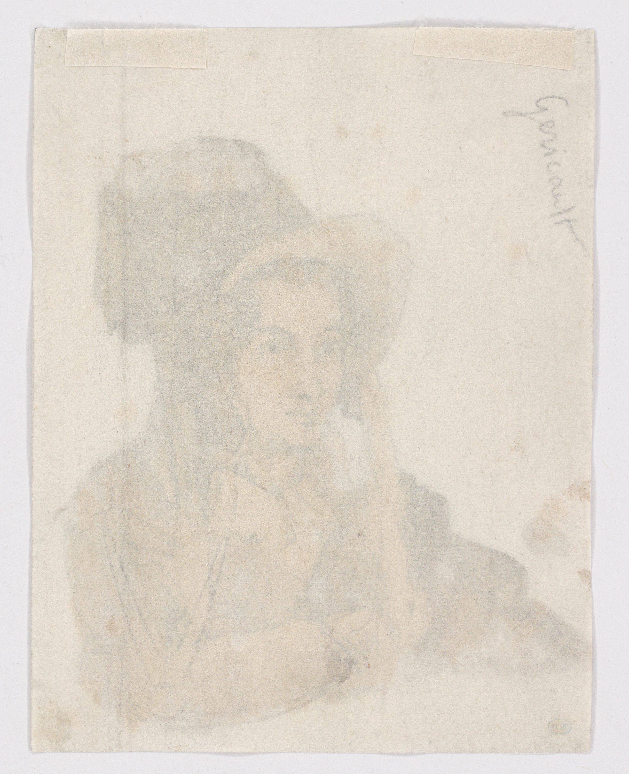 Auf diesem Bild ist das folgende Kunstwerk zu sehen: Théodore Géricault. „Étude de femme au grand chapeau“ (Studie einer jungen Frau mit Hut).