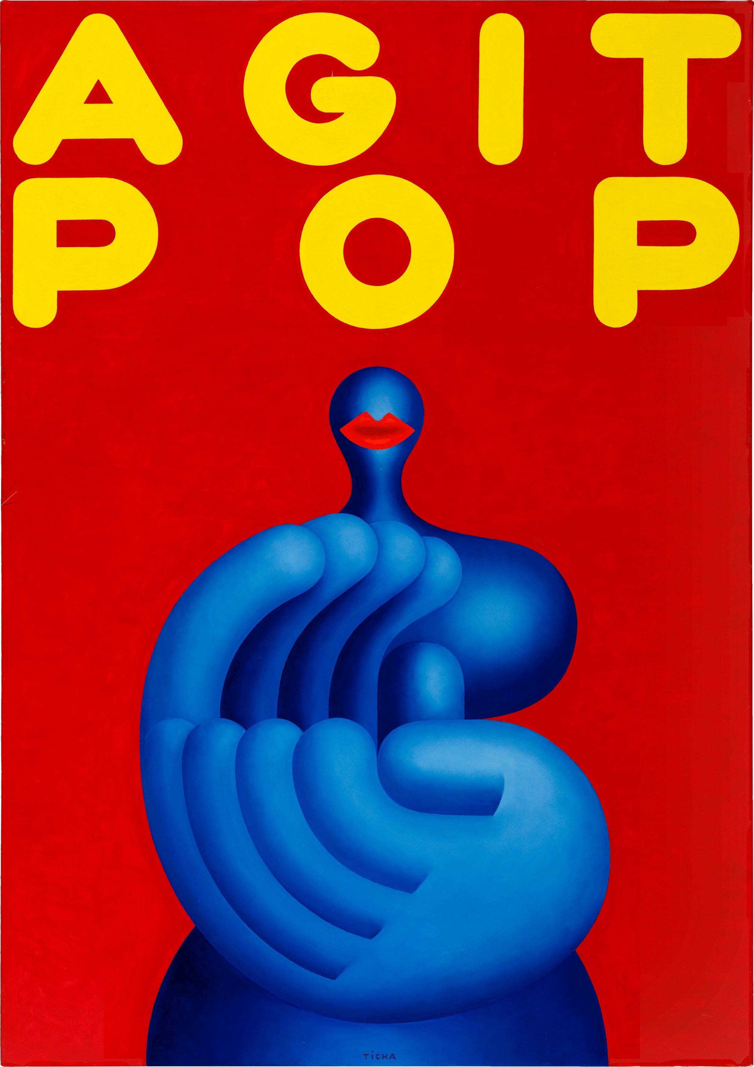 This picture shows the following artwork: Hans Ticha. ”AGIT-POP”. 1991.