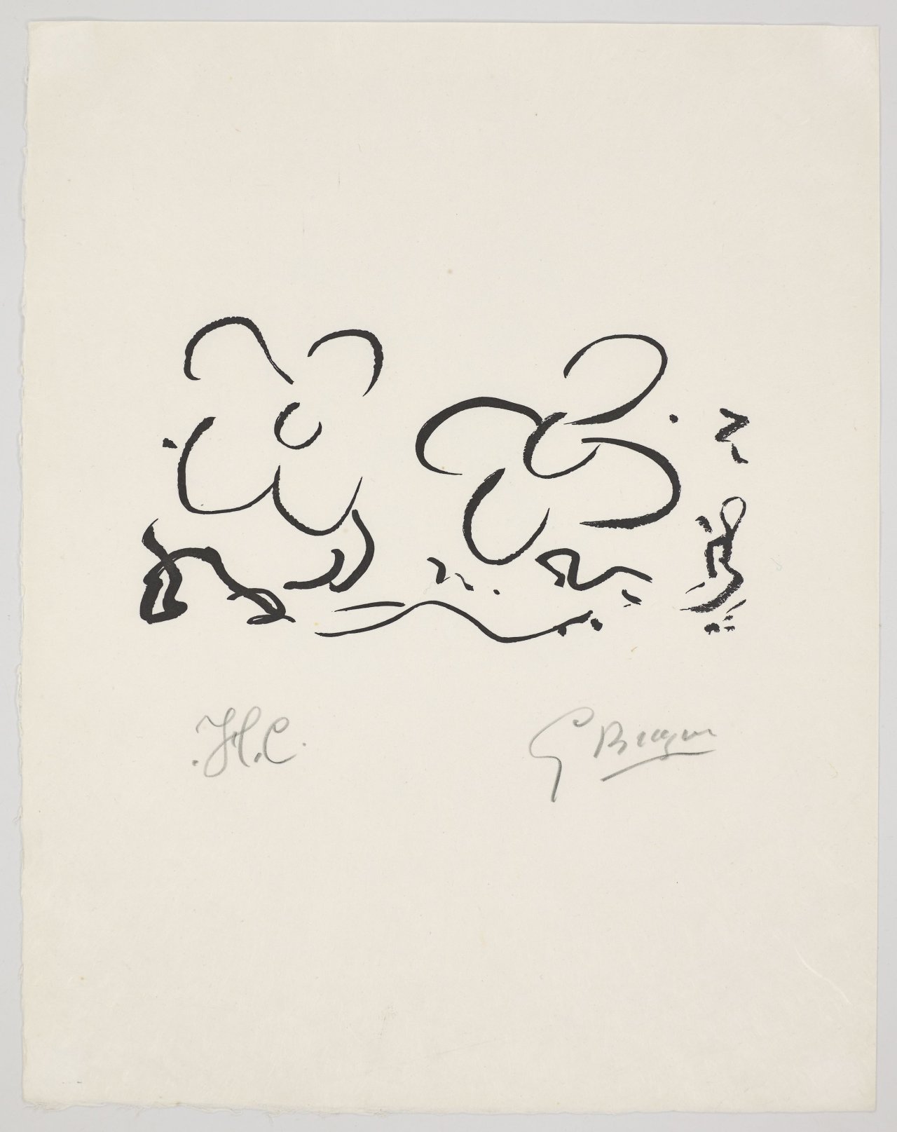 This picture shows the following artwork: Georges Braque. From: ”Si je mourais là-bas”. 1962.
