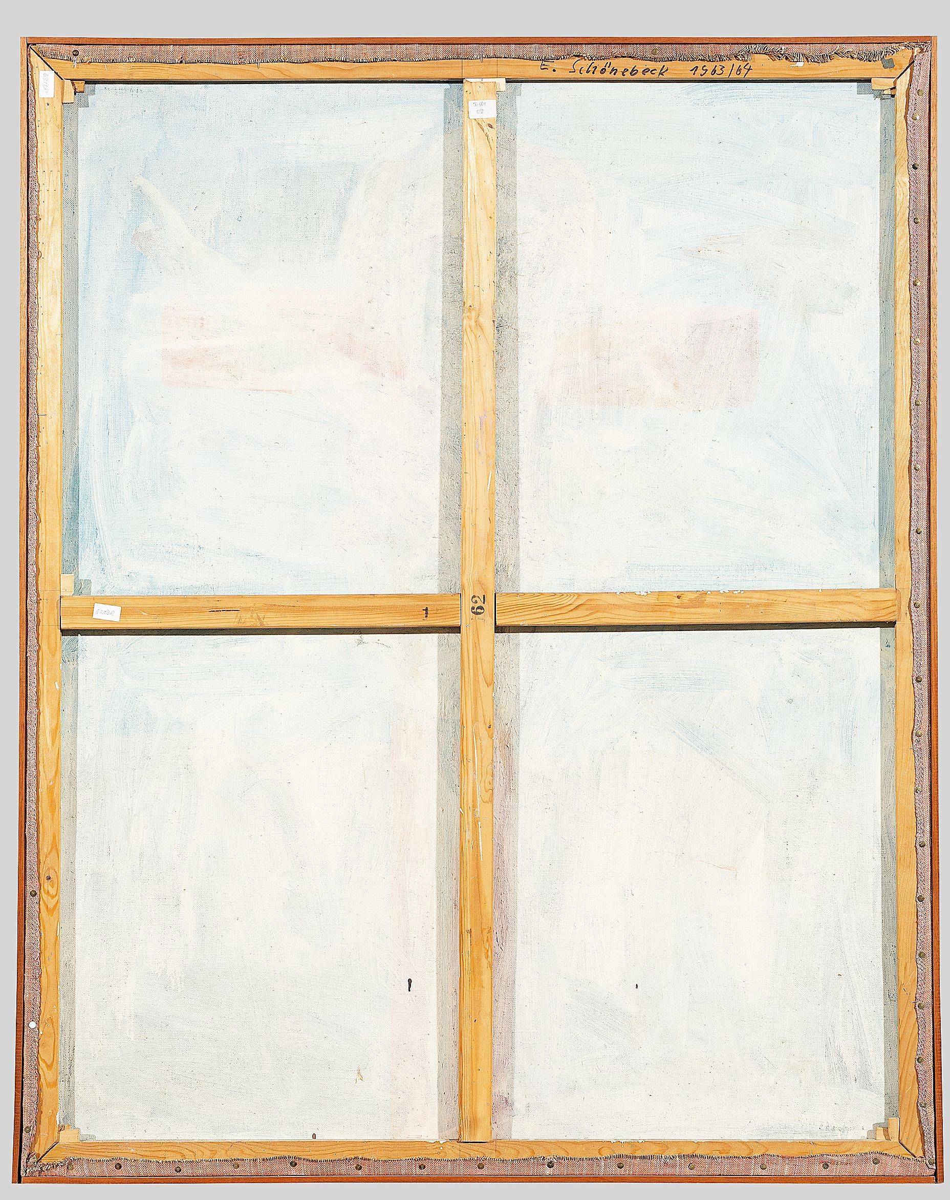 Auf diesem Bild ist das folgende Kunstwerk zu sehen: Eugen Schönebeck. „Figur mit Vogel I“. 1963/64.