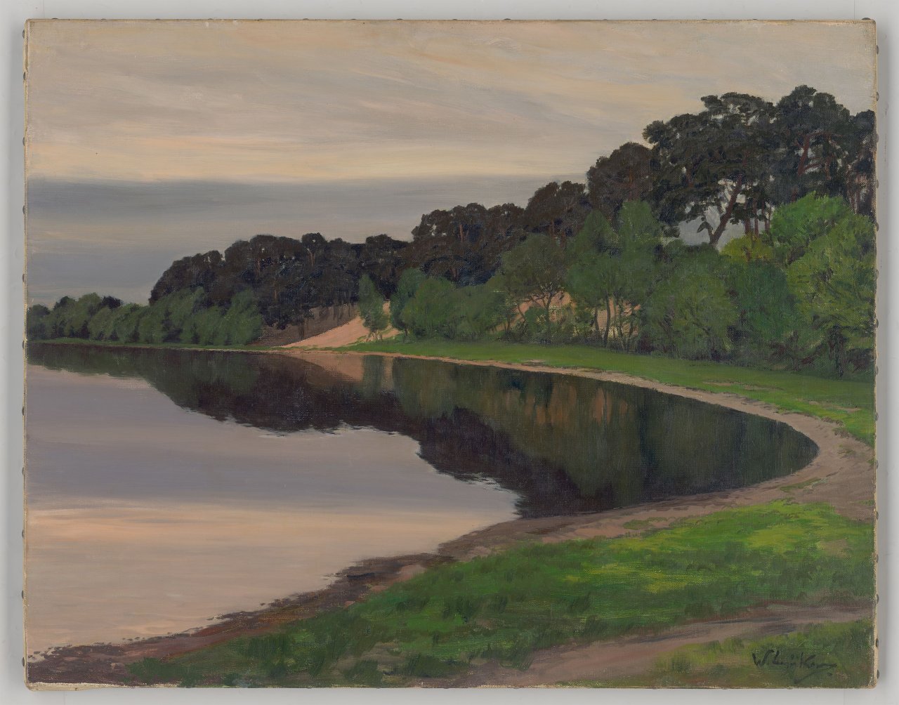 This picture shows the following artwork: Walter Leistikow. Lake in the Mark Brandenburg.