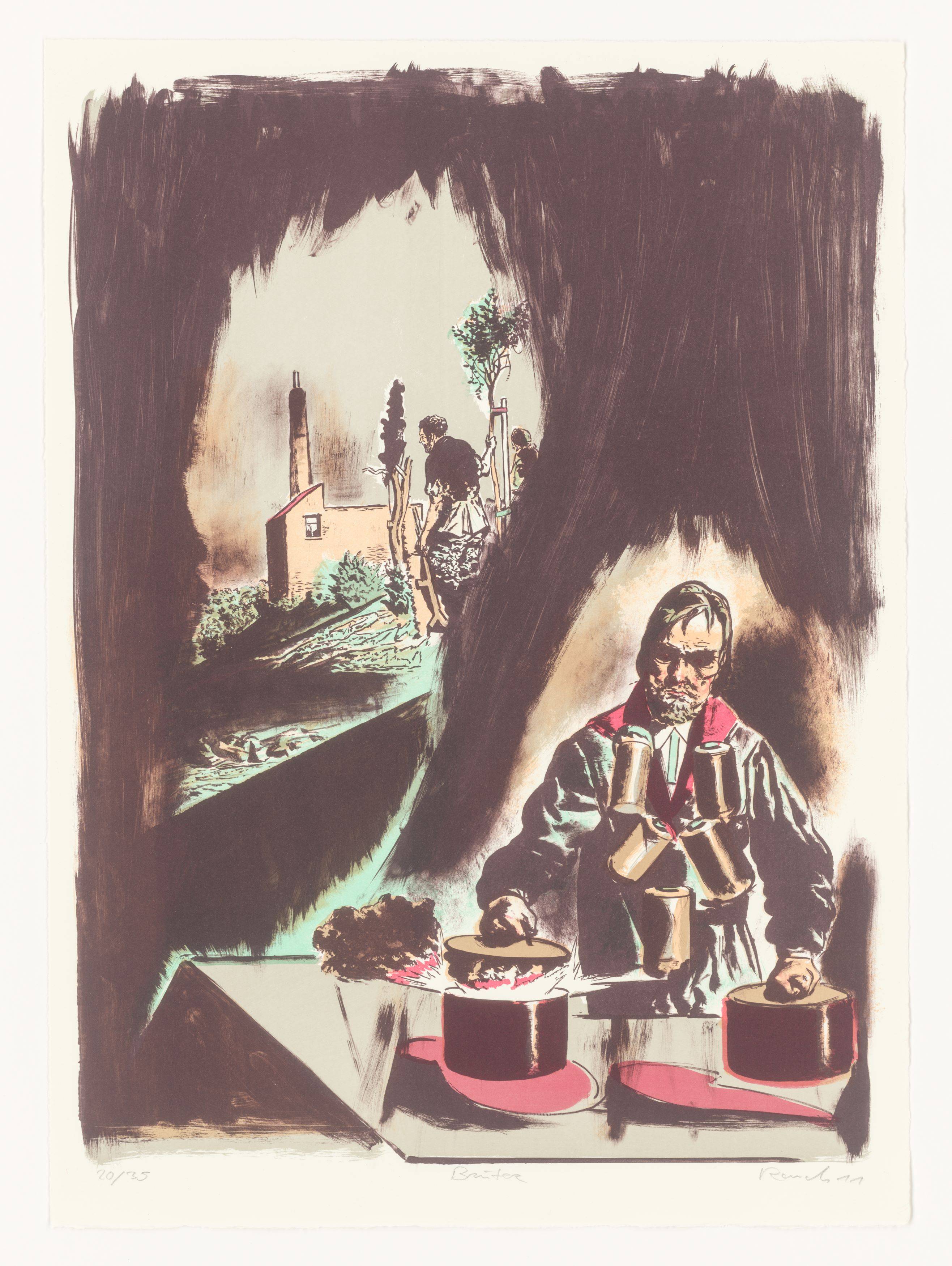 Auf diesem Bild ist das folgende Kunstwerk zu sehen: Neo Rauch. „Brüter“. 2011.