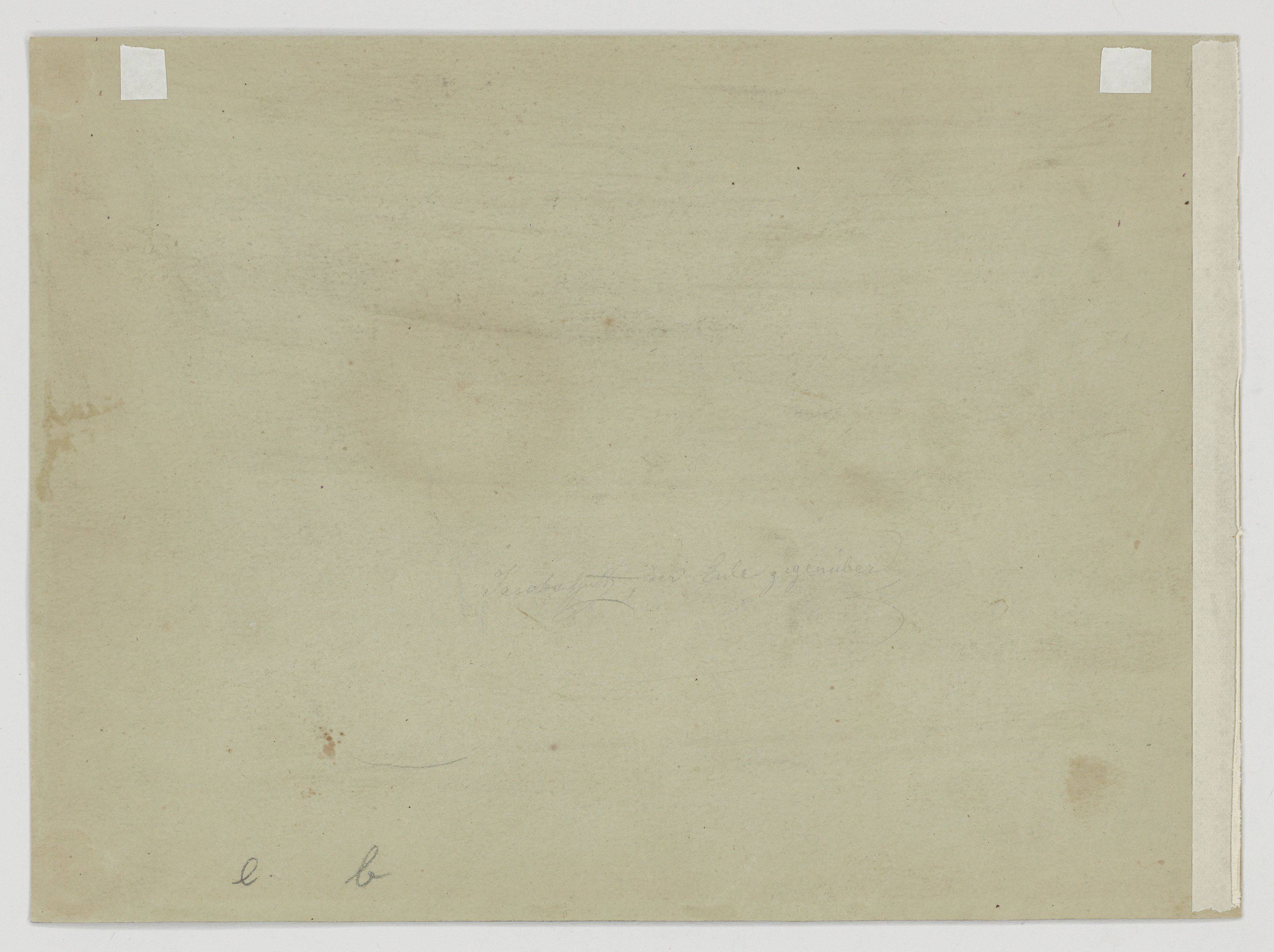 This picture shows the following artwork:  German, circa 1870. Two study drawings: Loschwitzer Grund / Village church. No year / 1871.