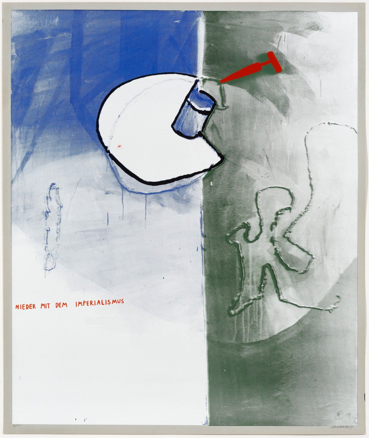 This picture shows the following artwork: Martin Kippenberger. ”Nieder mit dem Imperialismus”. 1984.