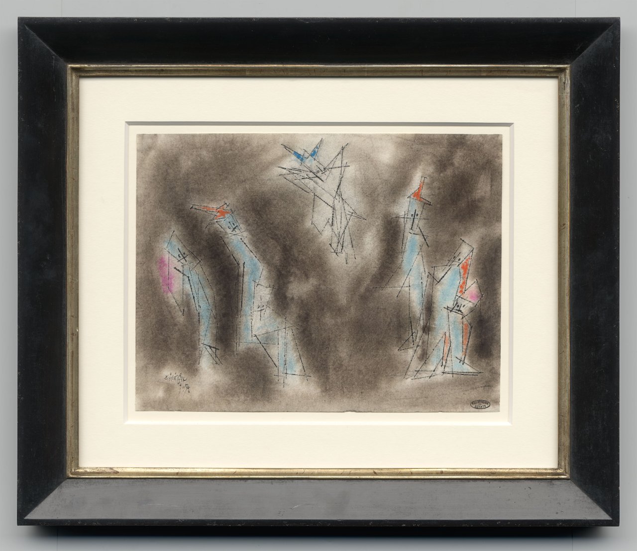 Auf diesem Bild ist das folgende Kunstwerk zu sehen: Lyonel Feininger. 7 Manikins. 1954.