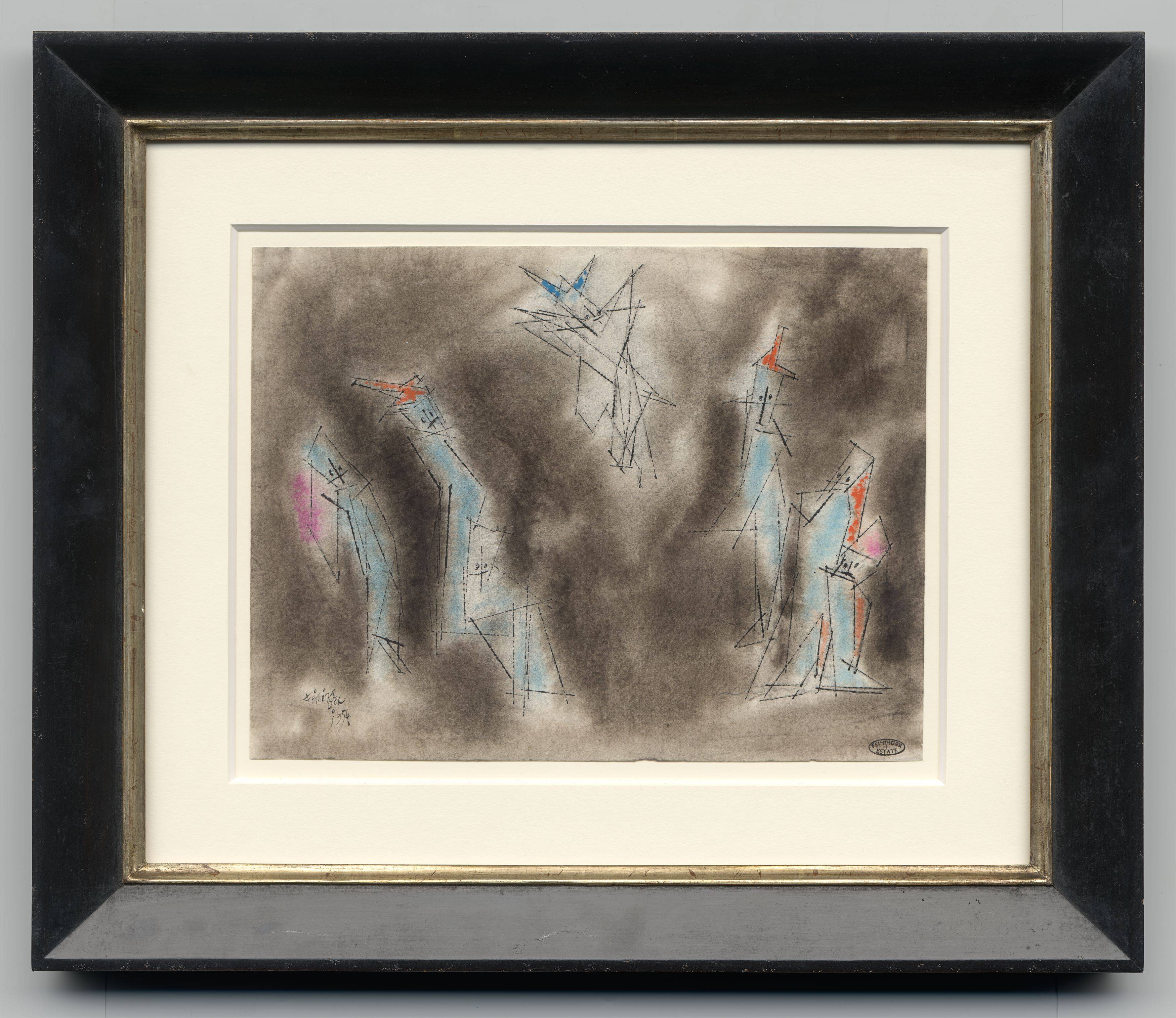 Auf diesem Bild ist das folgende Kunstwerk zu sehen: Lyonel Feininger. 7 Manikins. 1954.