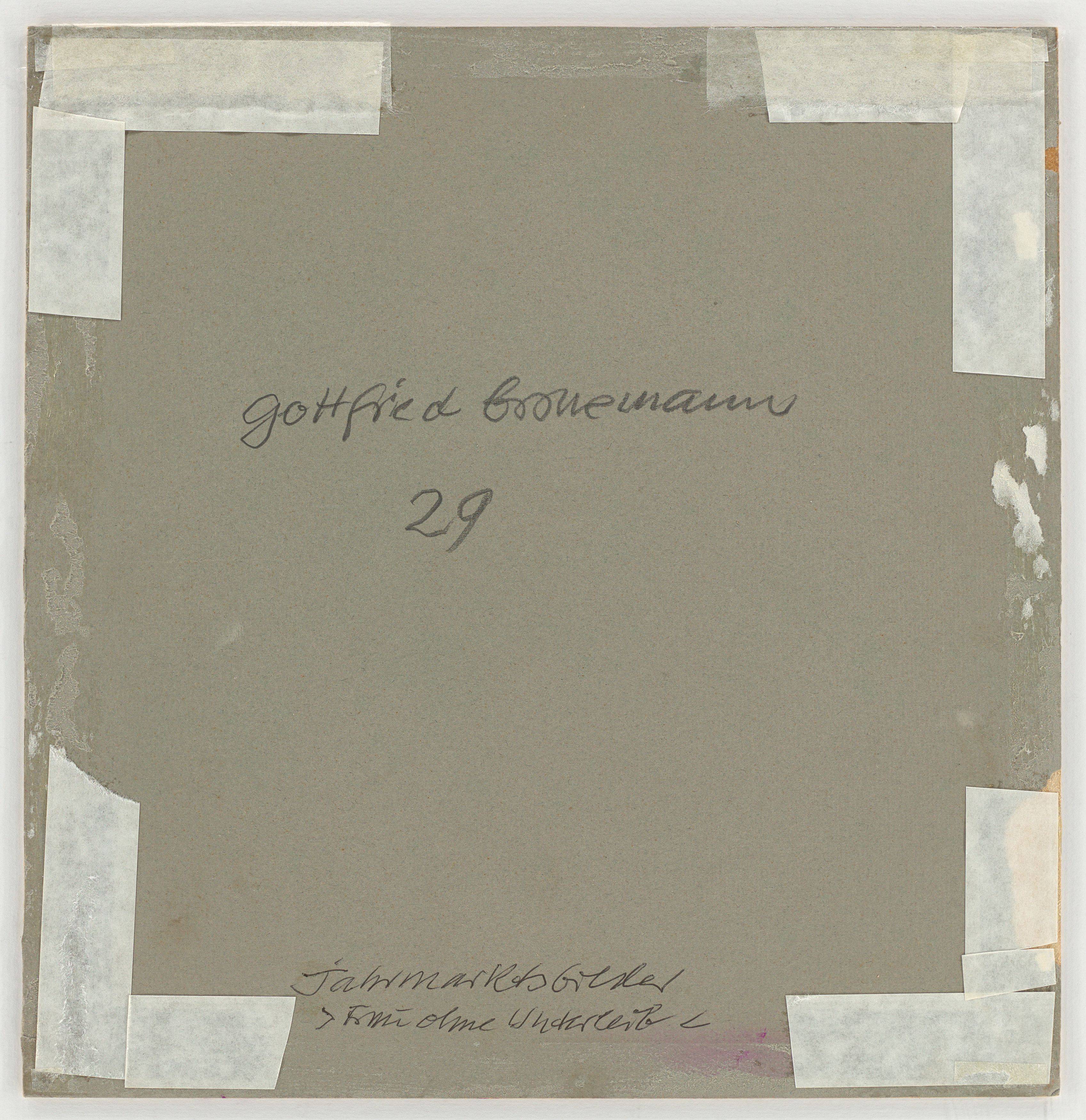 This picture shows the following artwork: Gottfried Brockmann. ”Jahrmarktsbilder. Frau ohne Unterleib”. 1929.