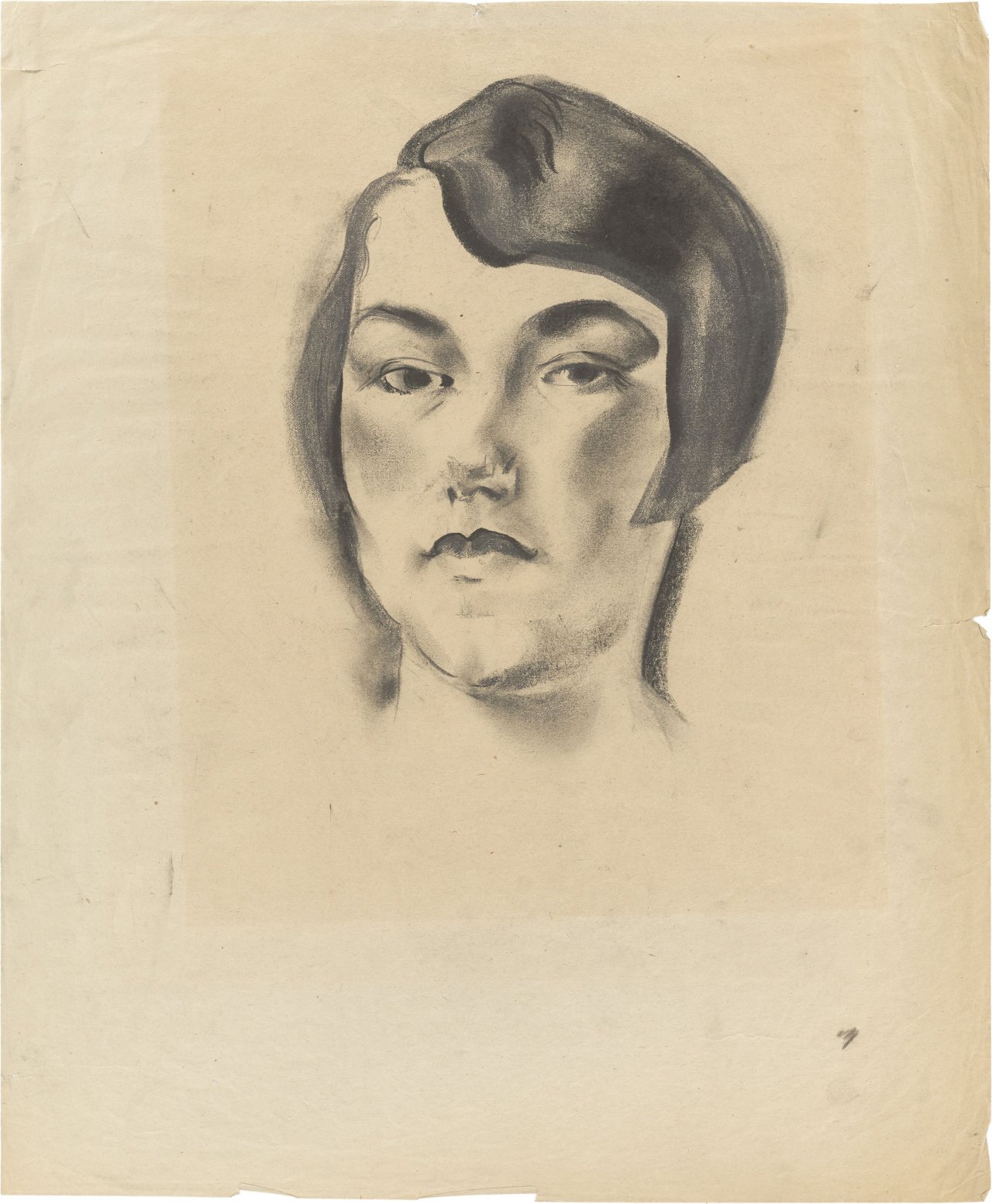 This picture shows the following artwork: Friedl Dicker-Brandeis. Portrait of a woman. Circa 1922.