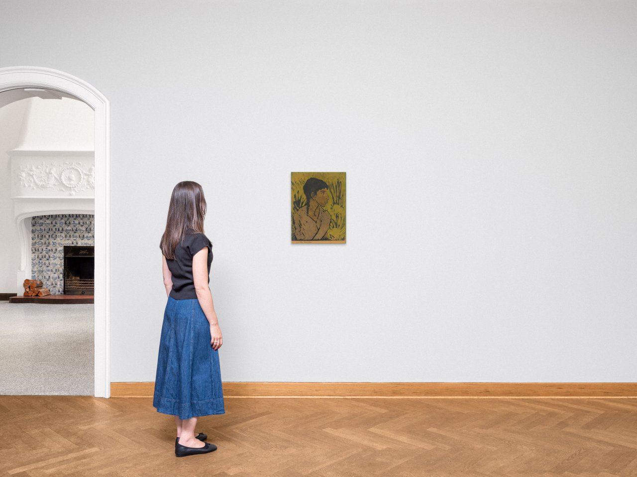 This picture shows the following artwork: Otto Mueller. ”Zigeunerin im Profil”. 1926/1927.