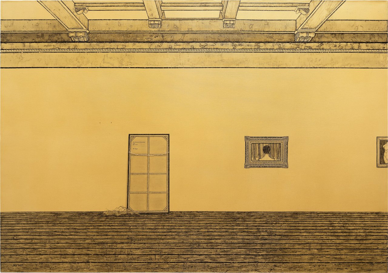 This picture shows the following artwork: Ni Youyu. Three Persons Who Can't Meet in the Same Museum. 2015.