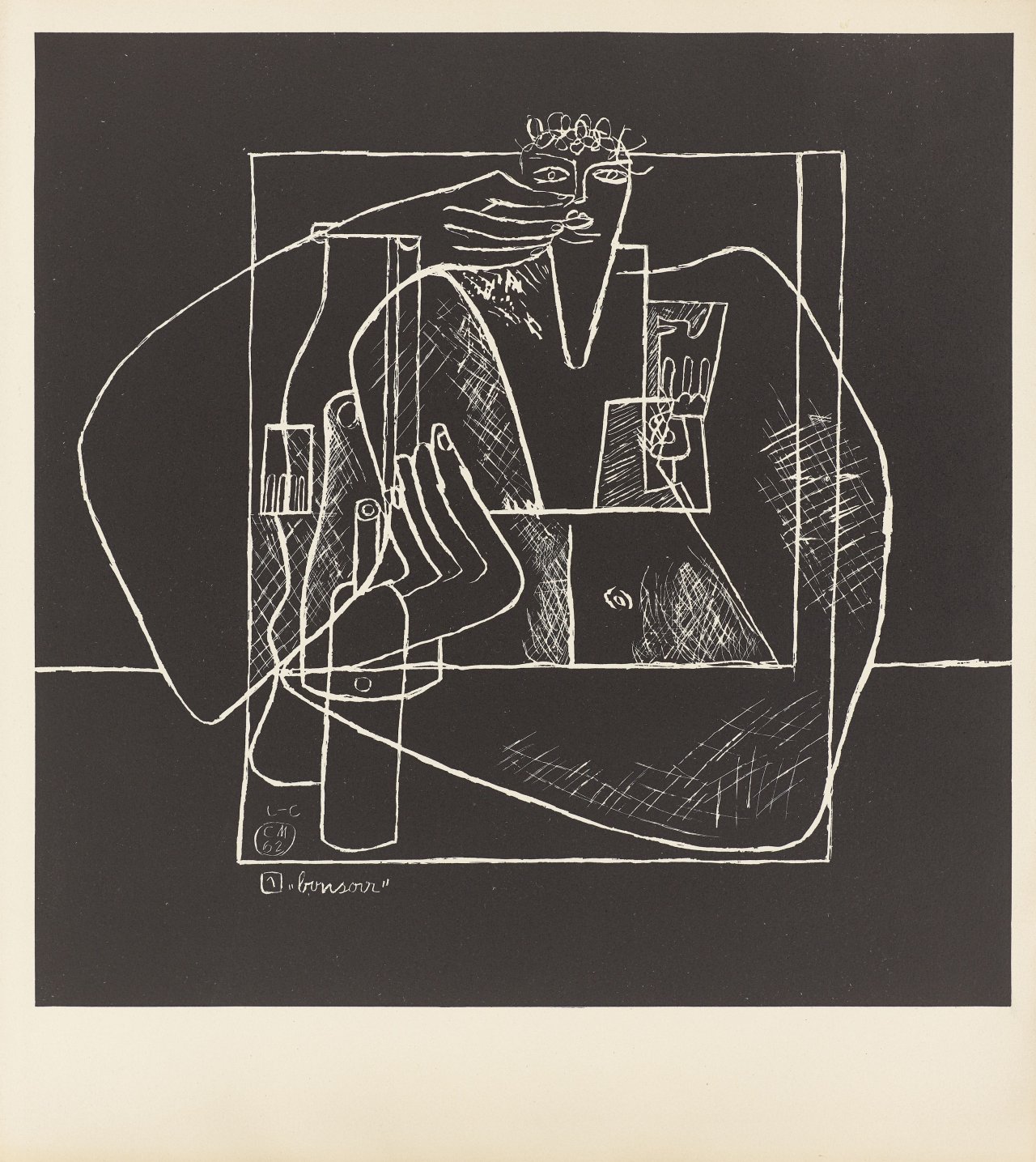This picture shows the following artwork:  Le Corbusier. „La mer est toujours présente“. 1962.