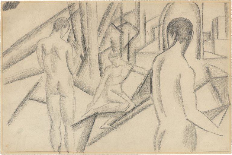 This picture shows the following artwork: August Macke. ”Jünglinge”. 1911.