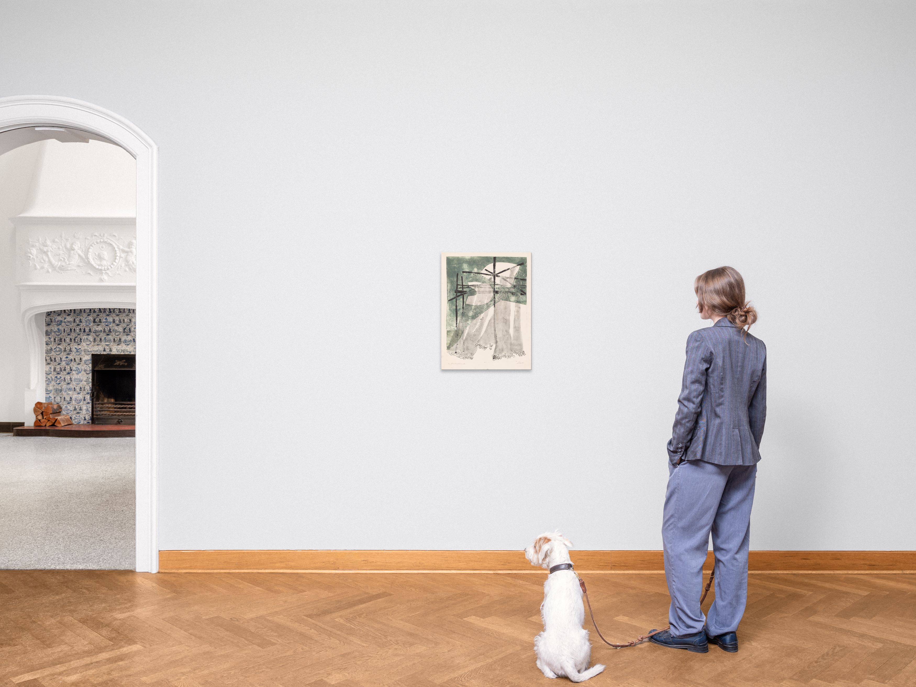 This picture shows the following artwork: Rolf Nesch. ”Netze zum Trocknen aufgehängt”. 1936.