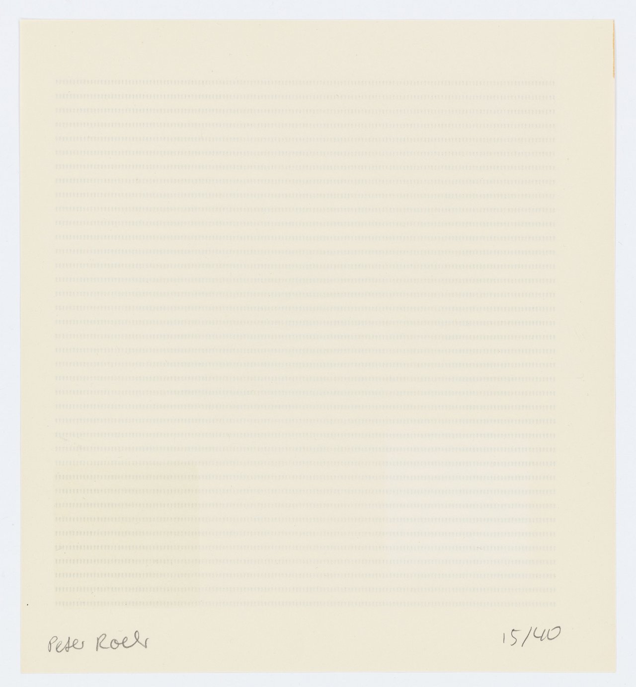 This picture shows the following artwork: Peter Roehr. Untitled (GR-3). 1963.