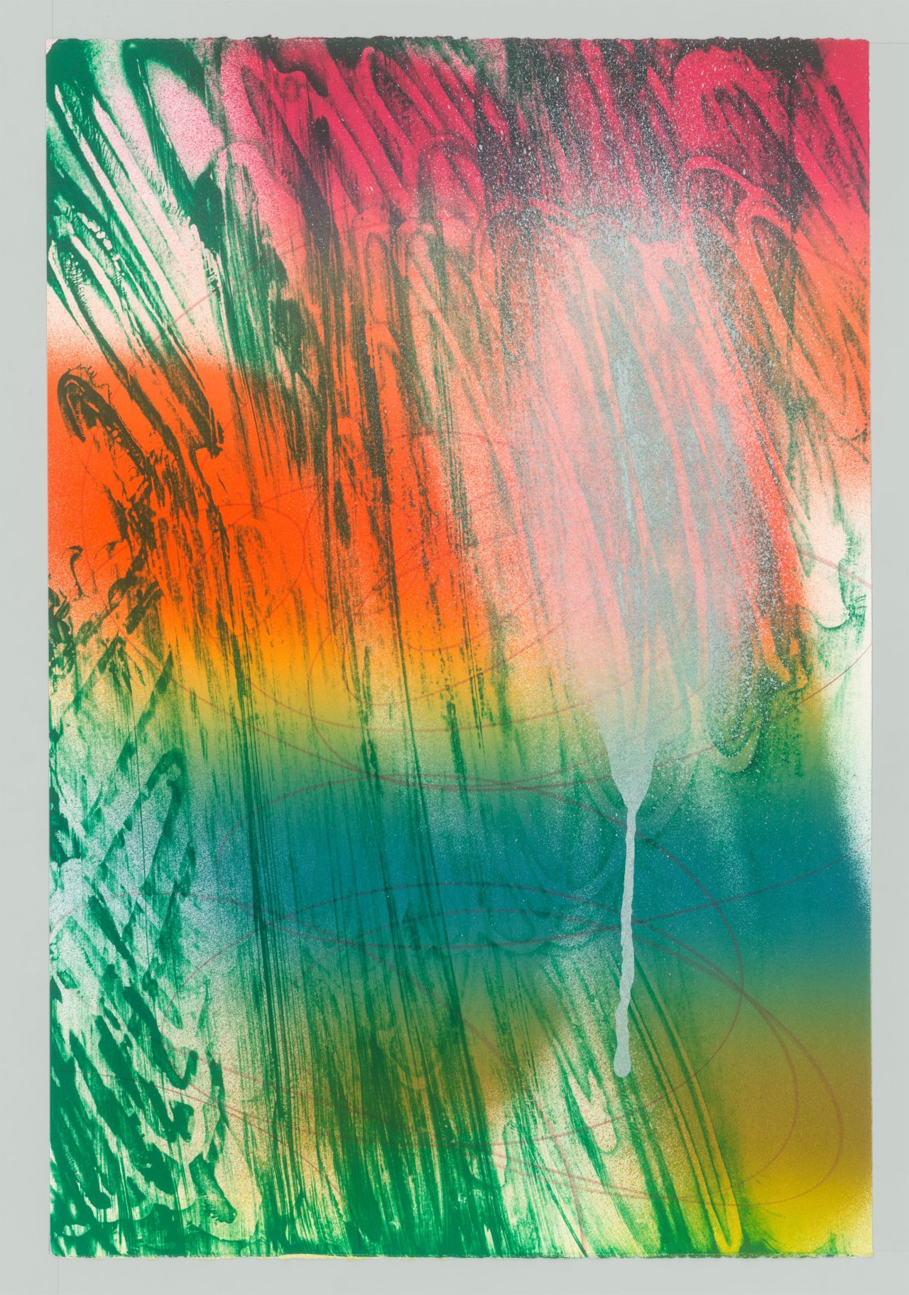 This picture shows the following artwork: Katharina Grosse. ”Fo' Faux Rocks”. 2007.