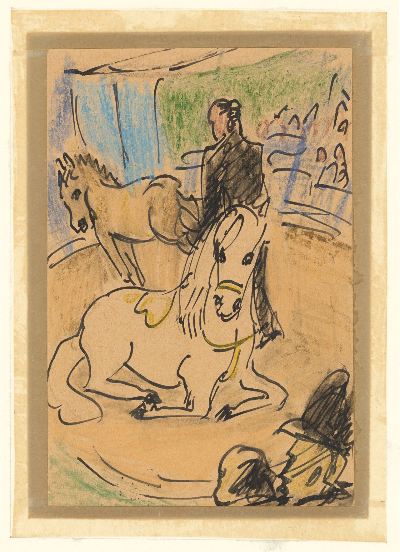 This picture shows the following artwork: Erich Heckel. In the circus ring. 1921.